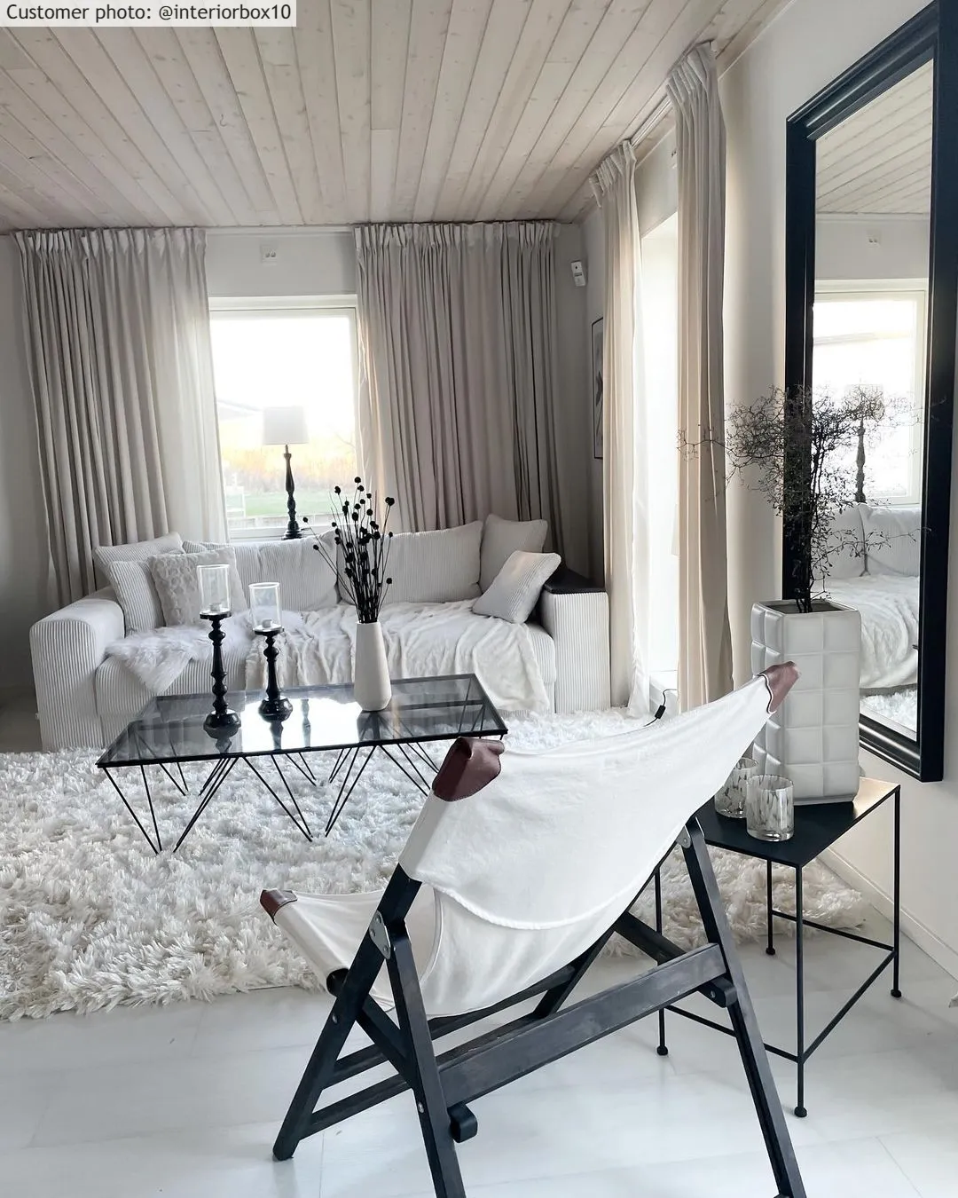 Hoogpolig vloerkleed - Janjira (wit)