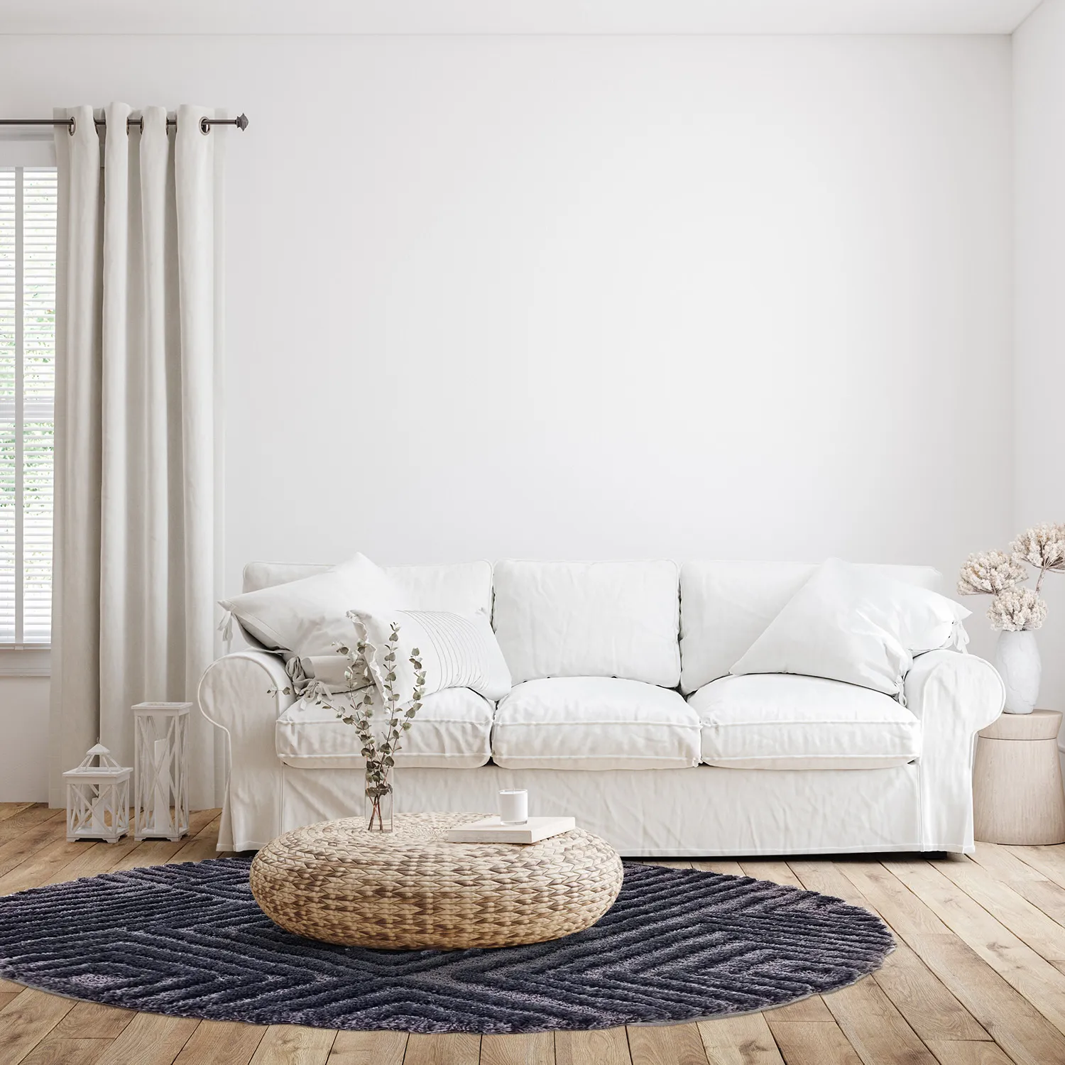 Ronde vloerkleden - Monti (zwart)