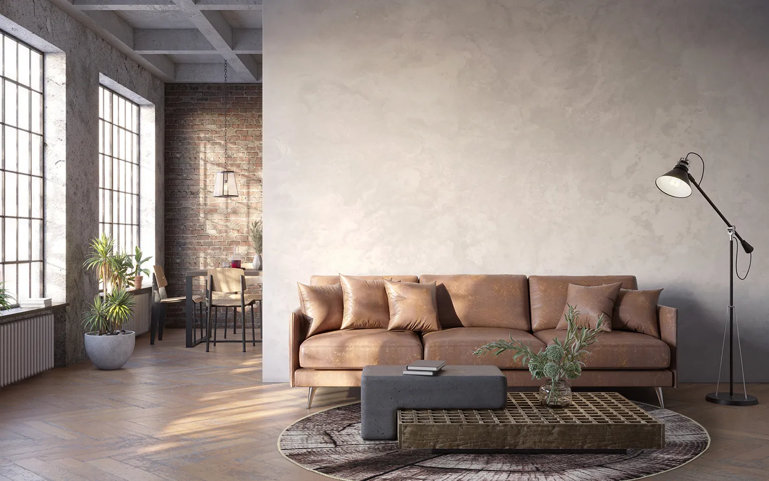 Rond vloerkleed - Event (grijs)