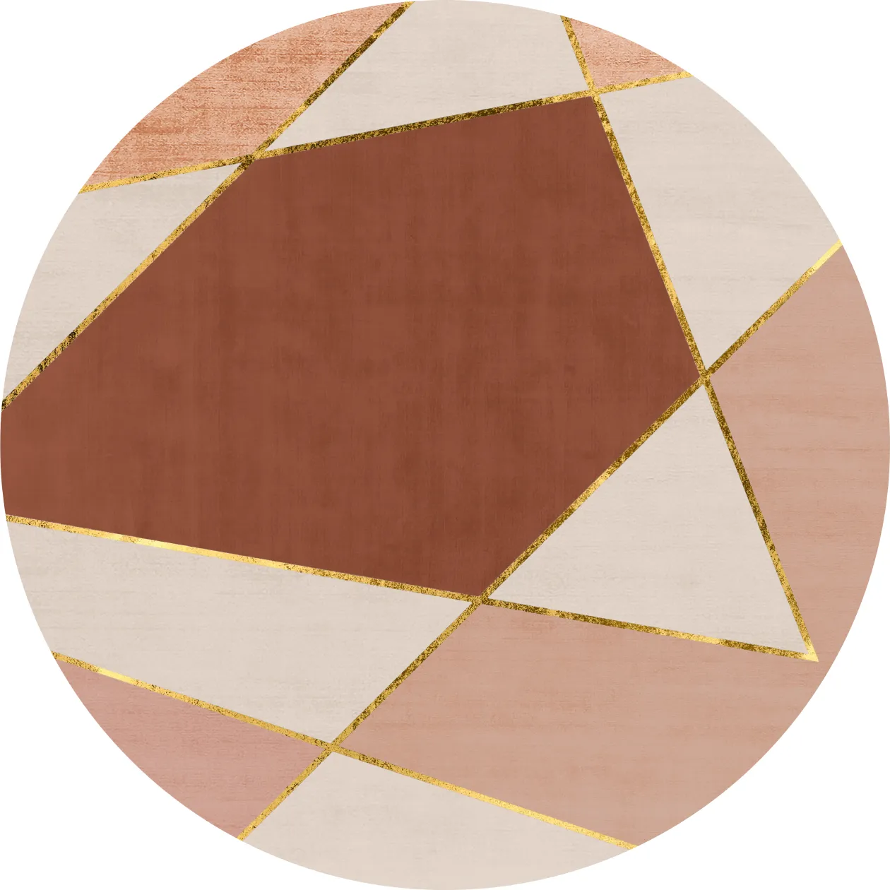 Ronde vloerkleden - Jade (beige/roze)