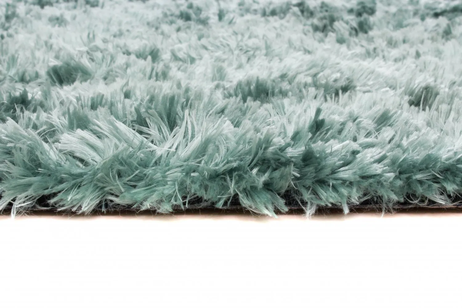 Hoogpolig vloerkleed - Janjira (blauw/groen)