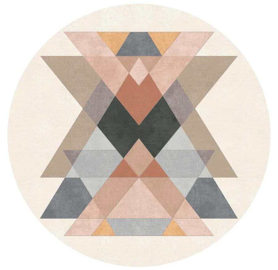 Rond vloerkleed - Jeral (beige/multi)