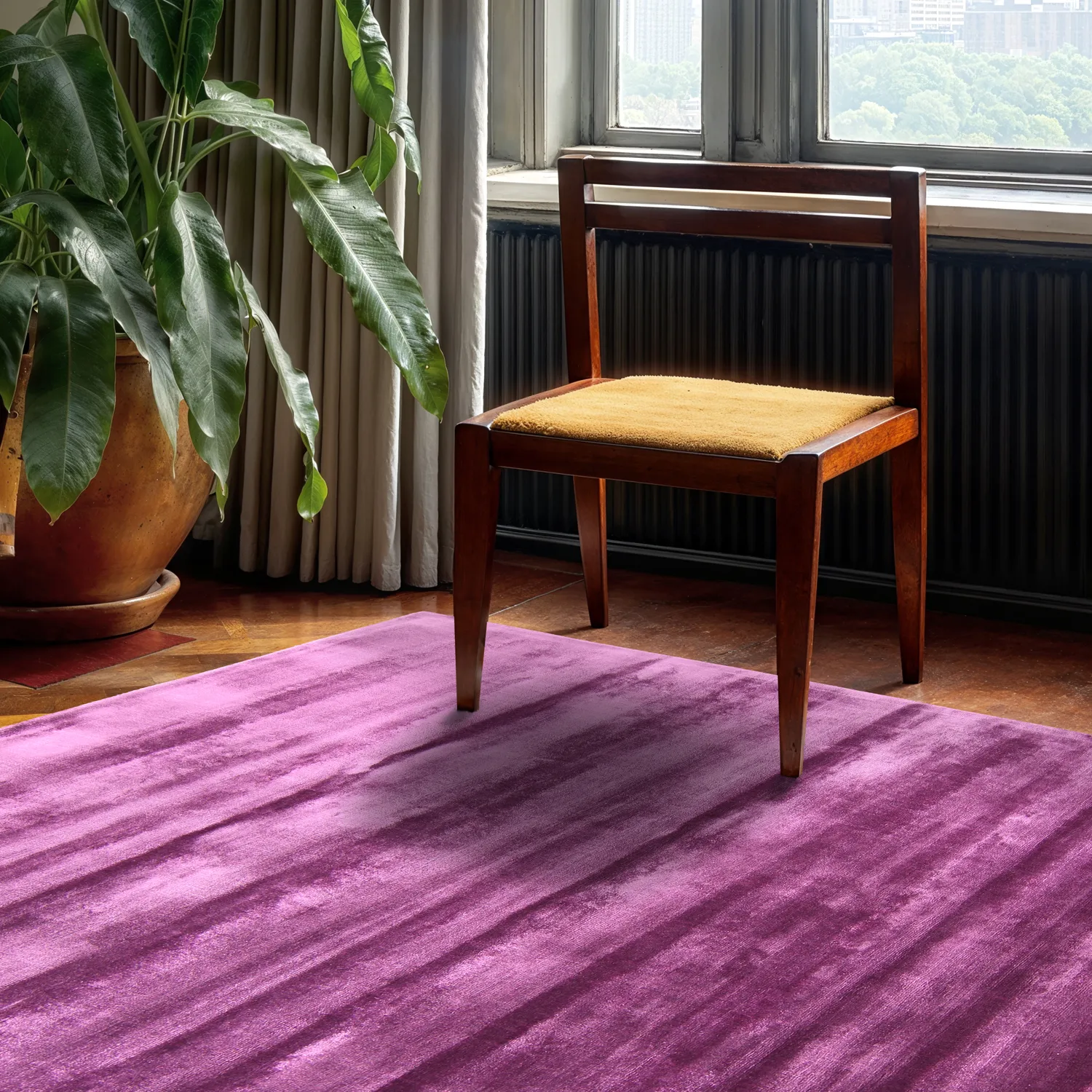 Viscose-vloerkleed - Jodhpur Special Luxury Edition (paars)