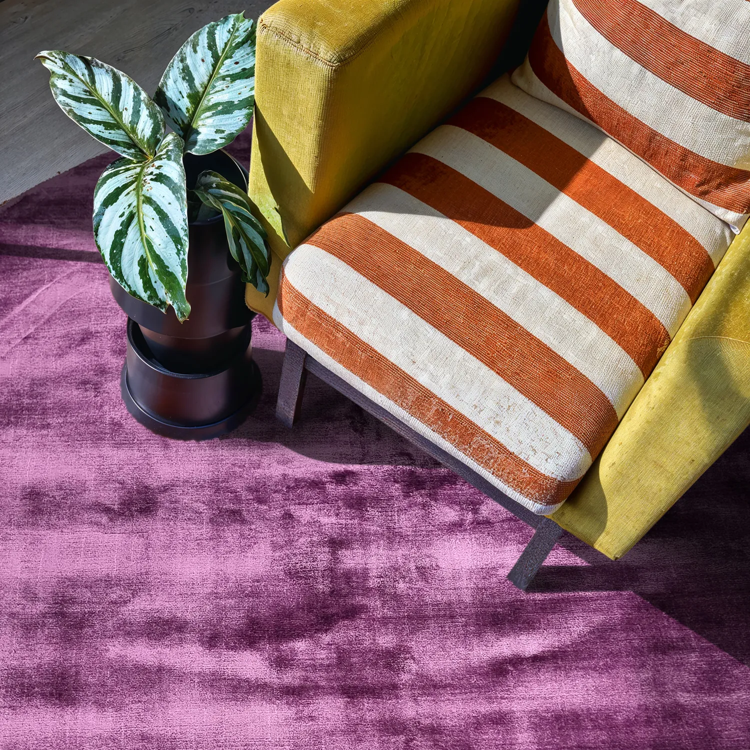 Rond vloerkleed - Jodhpur Special Luxury Edition (paars)