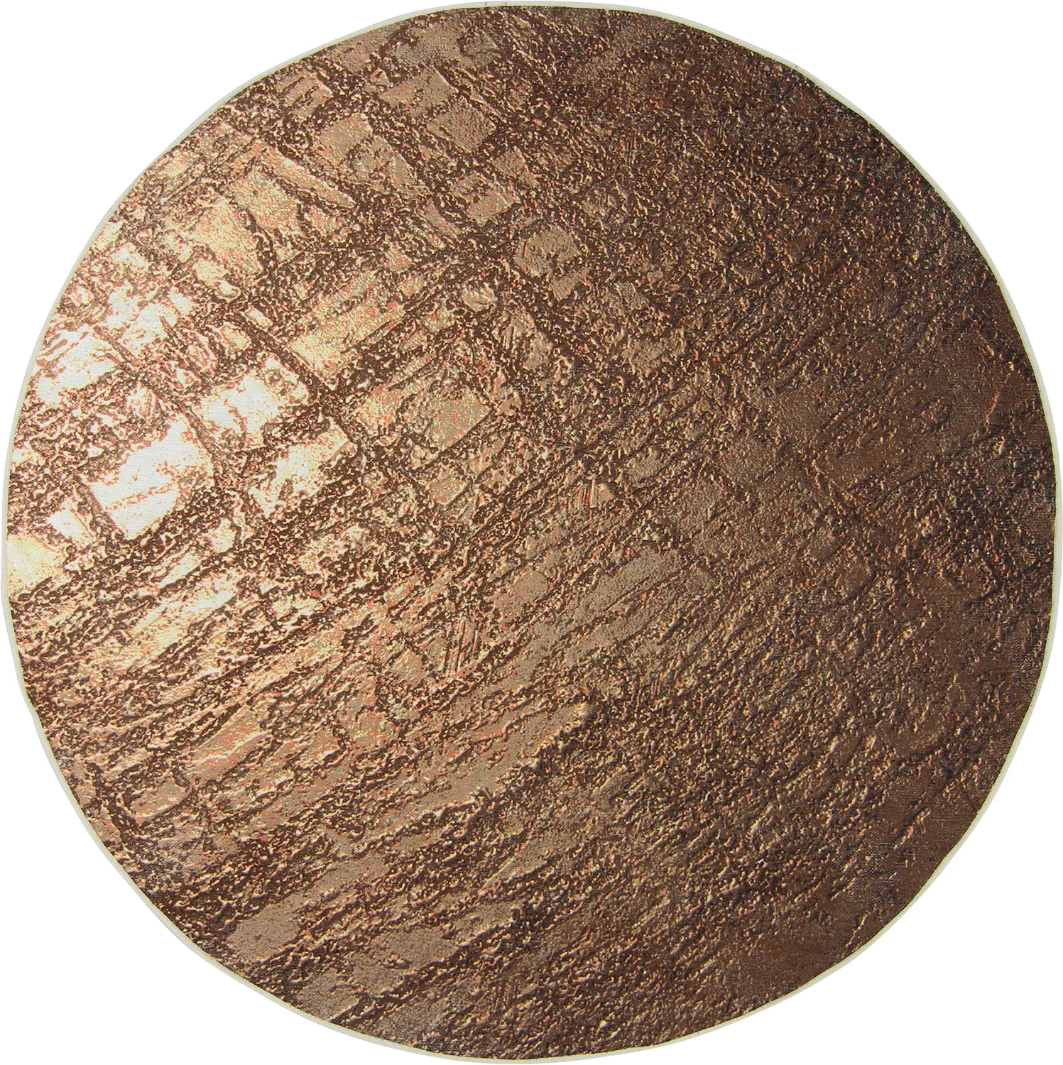 Rond vloerkleed - Junes (goud)