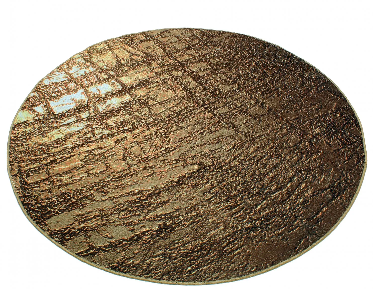 Rond vloerkleed - Junes (goud)