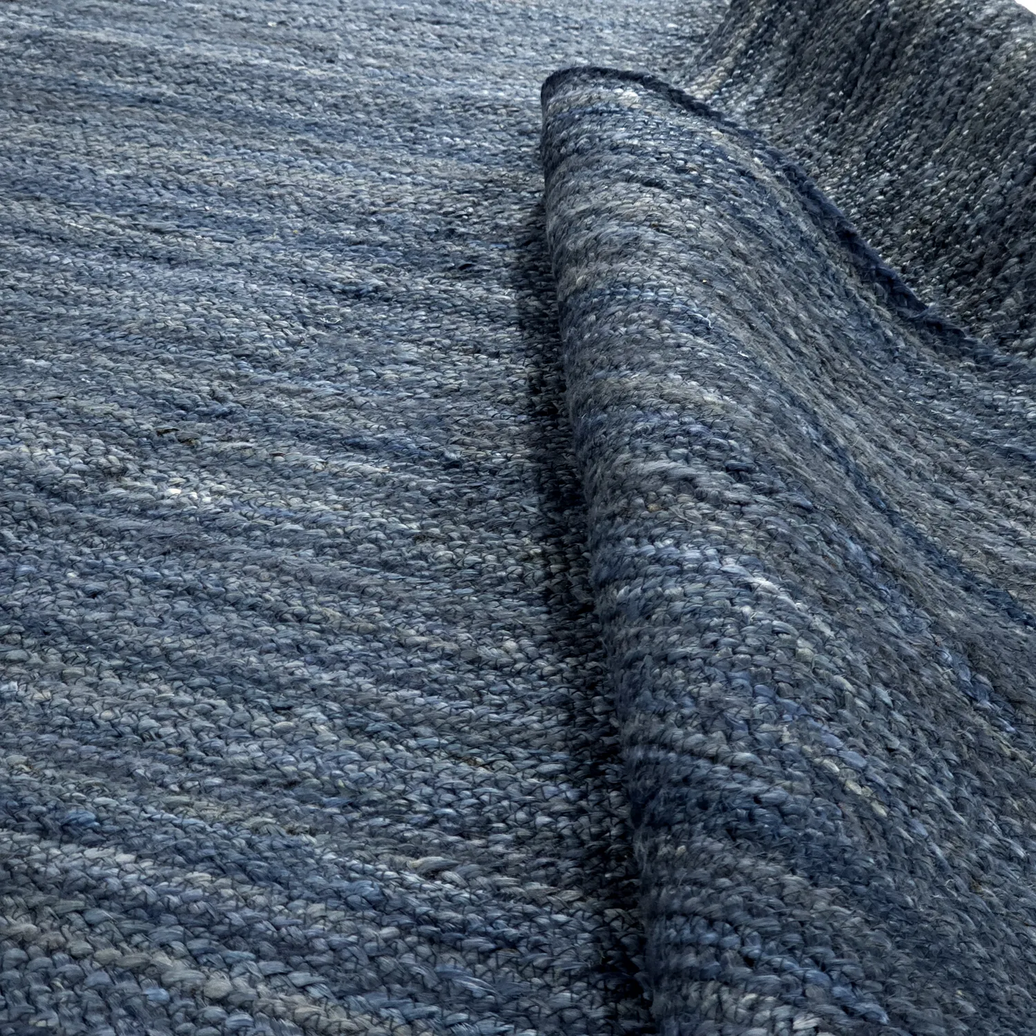 Jute-vloerkleed - Amasia (blauw)