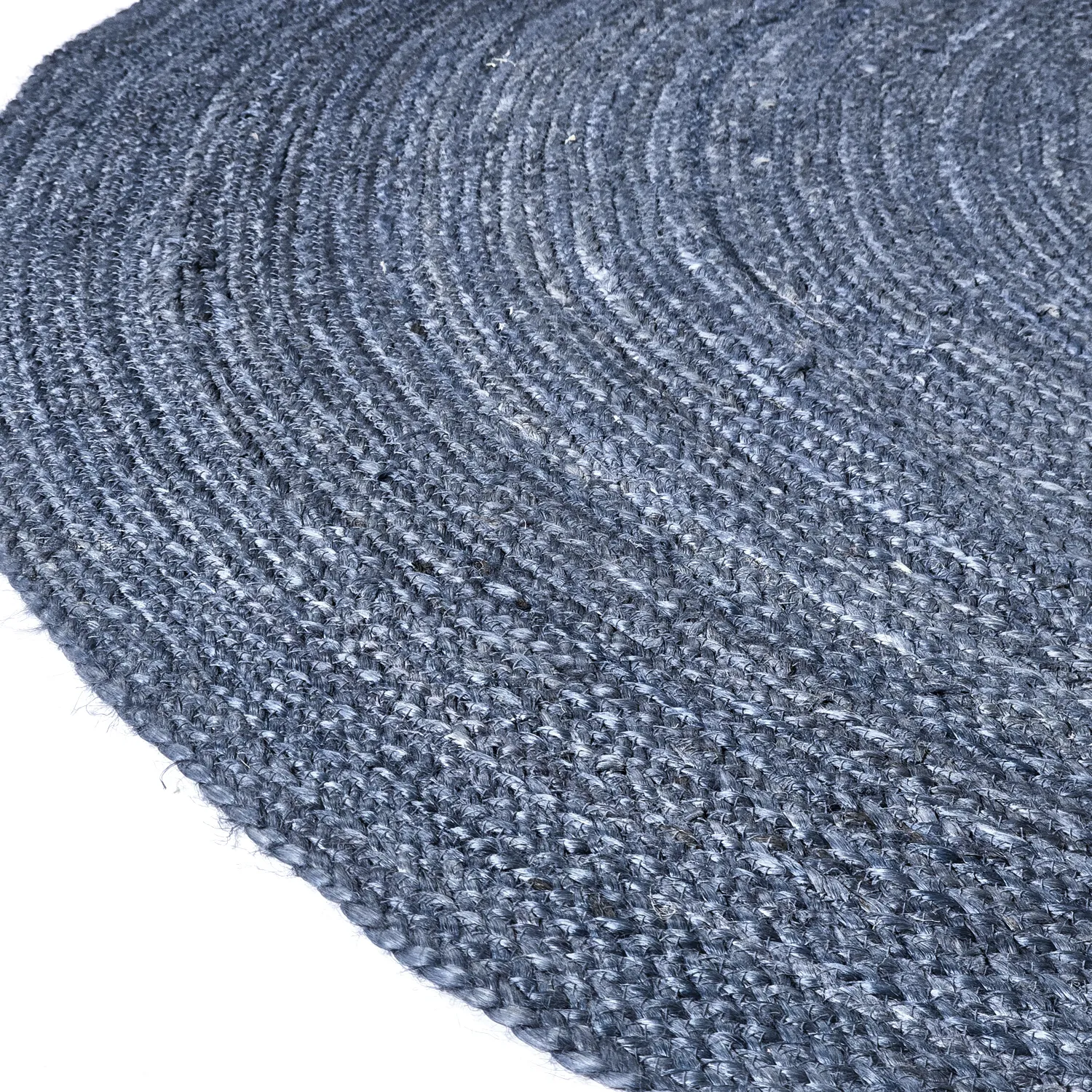 Rond jute vloerkleed - Amasia (blauw)