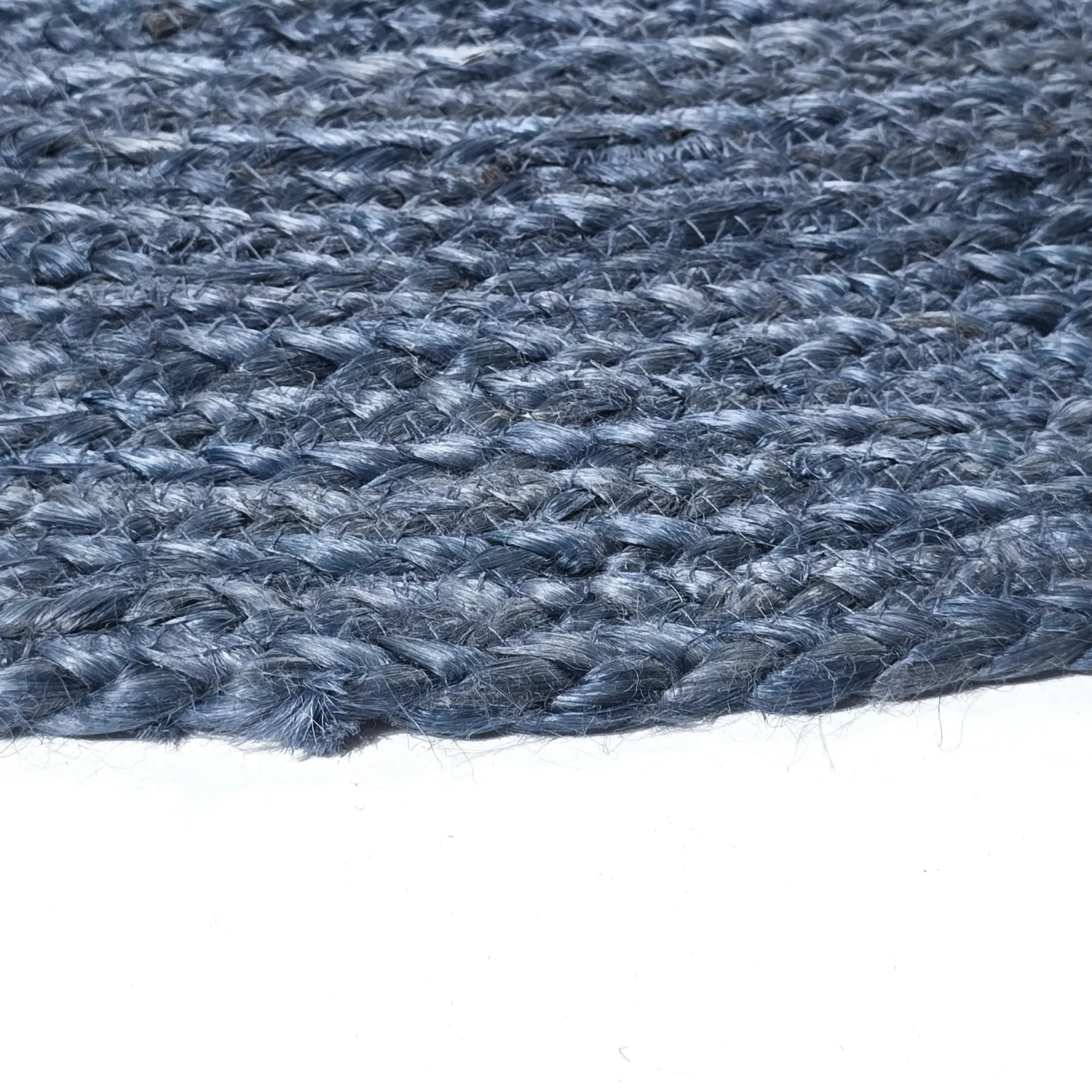 Rond jute vloerkleed - Amasia (blauw)