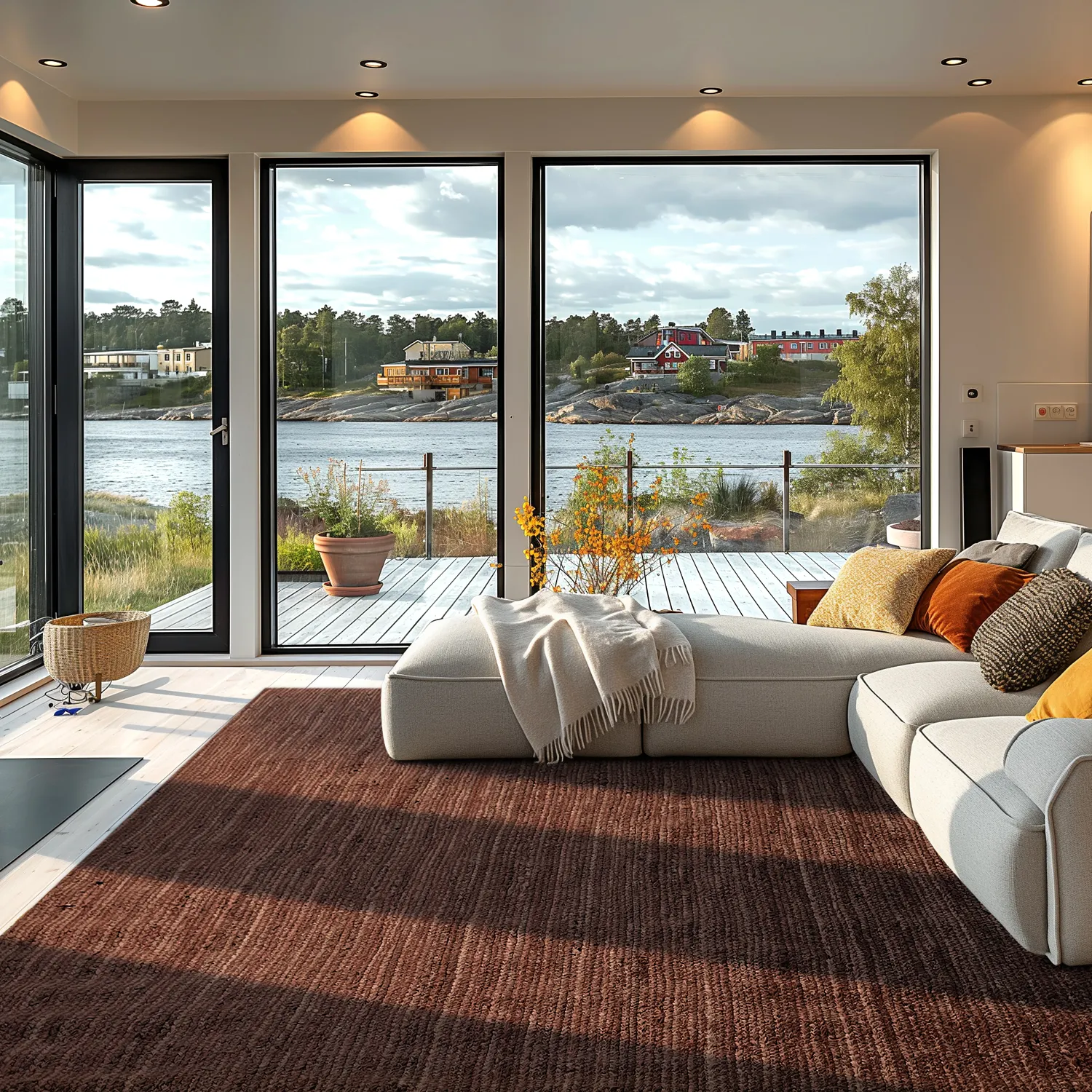 Jute-vloerkleed - Amasia (koffie)