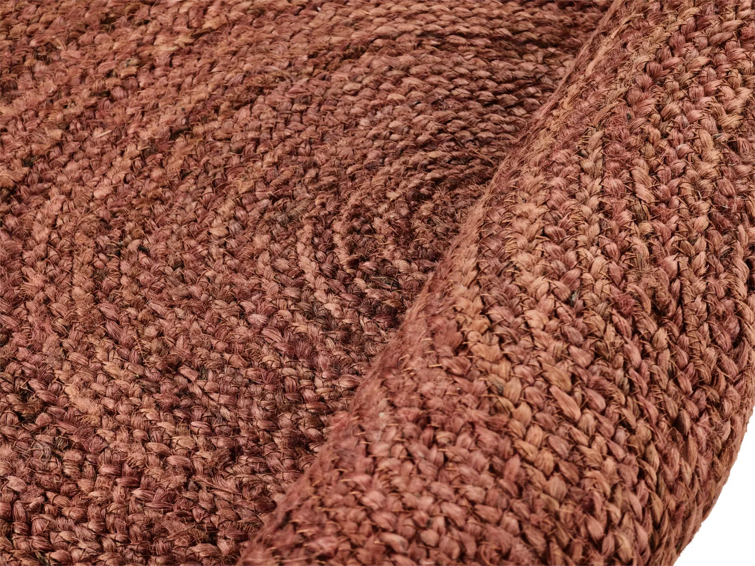 Rond jute vloerkleed - Amasia (kastanje)