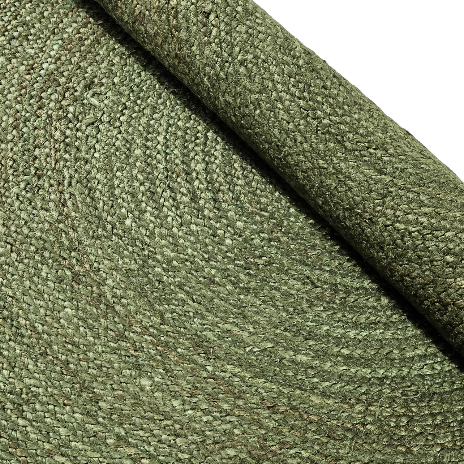 Rond jute vloerkleed - Amasia (militair groen)