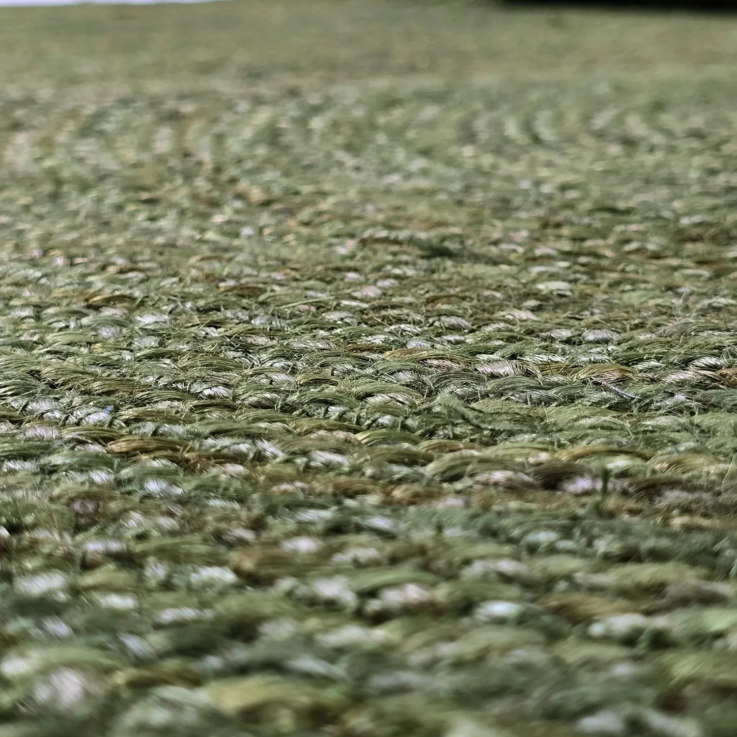 Rond jute vloerkleed - Amasia (militair groen)