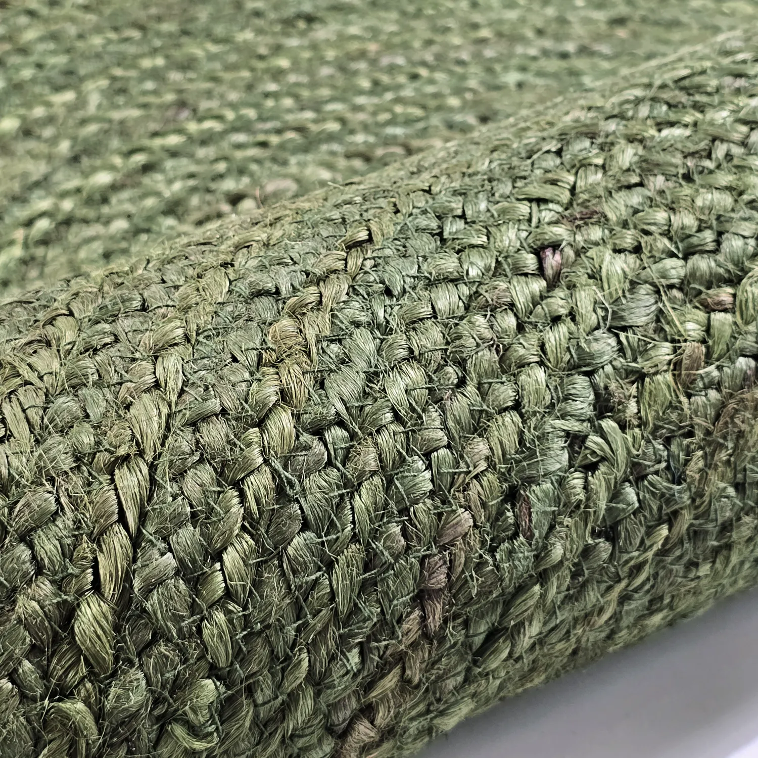 Rond jute vloerkleed - Amasia (militair groen)