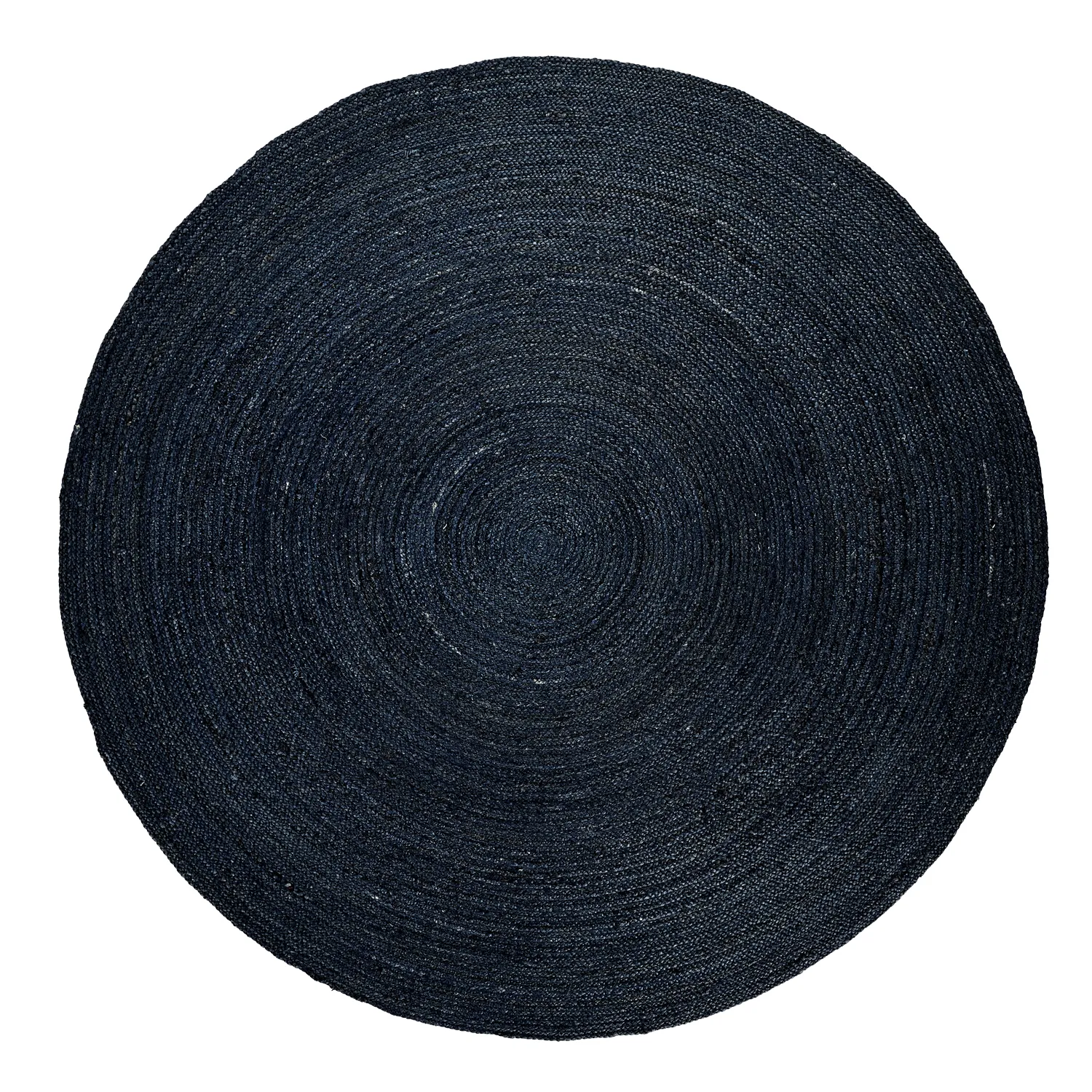 Rond jute vloerkleed - Amasia (donkerblauw)