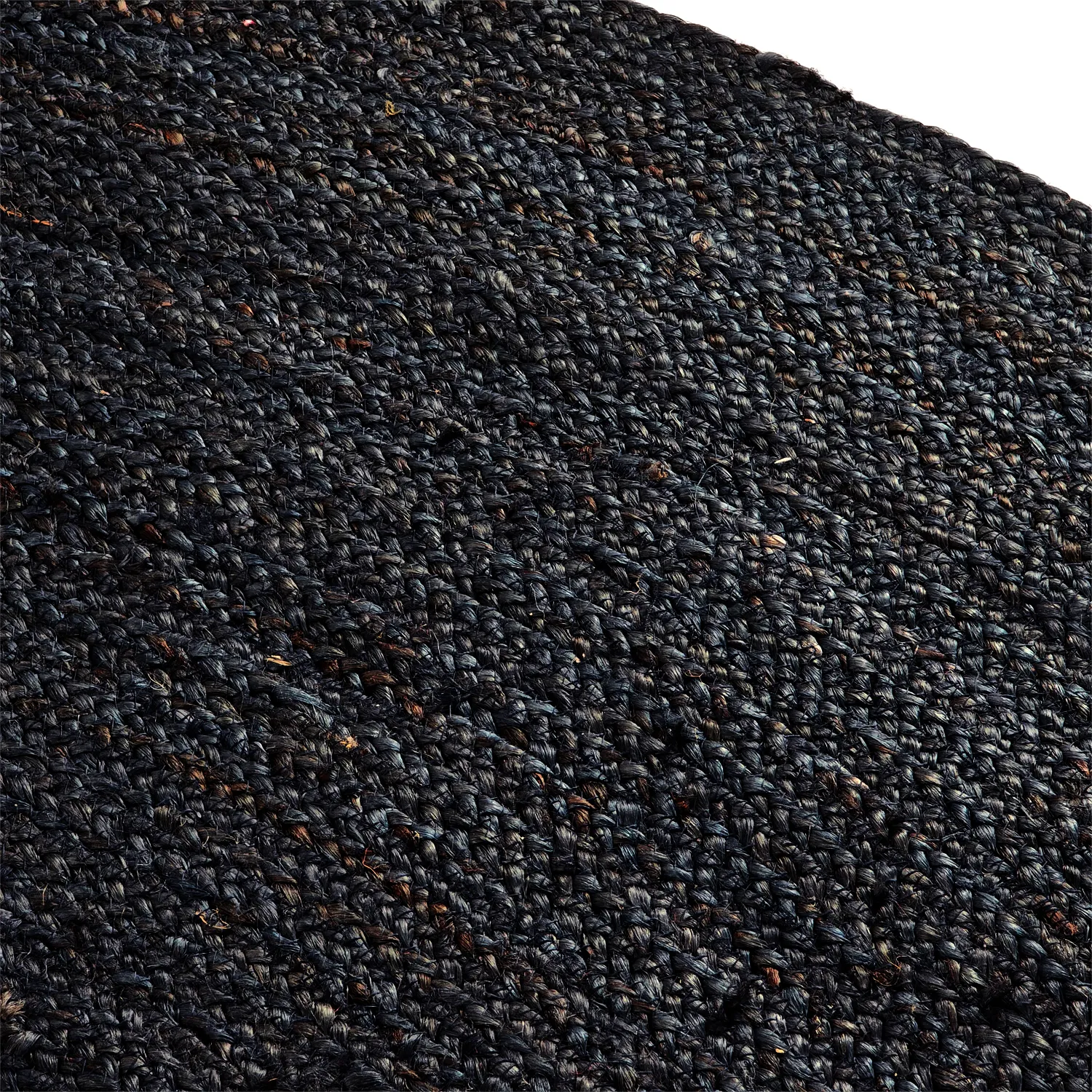 Rond jute vloerkleed - Amasia (donkerblauw)