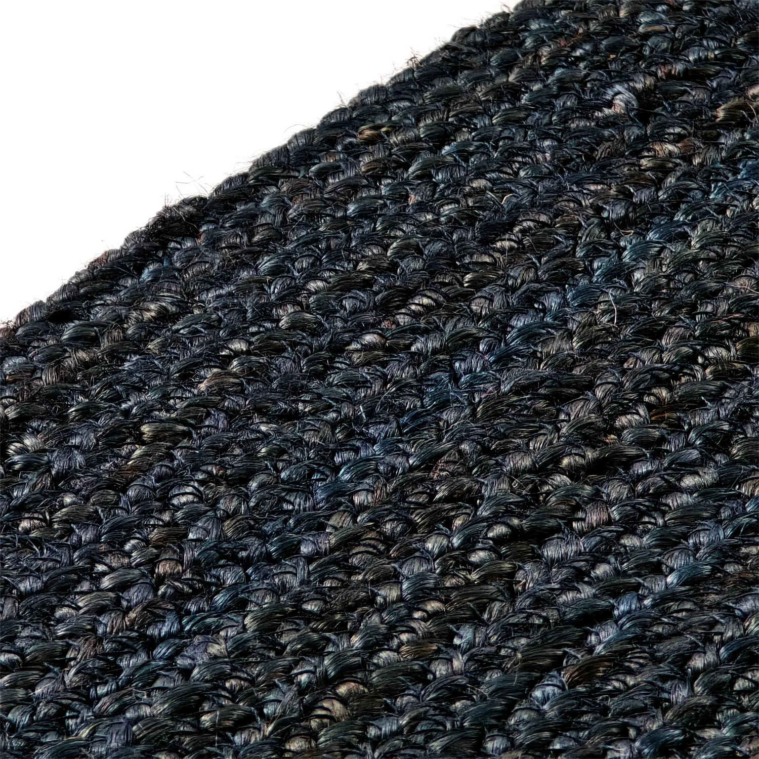 Rond jute vloerkleed - Amasia (donkerblauw)