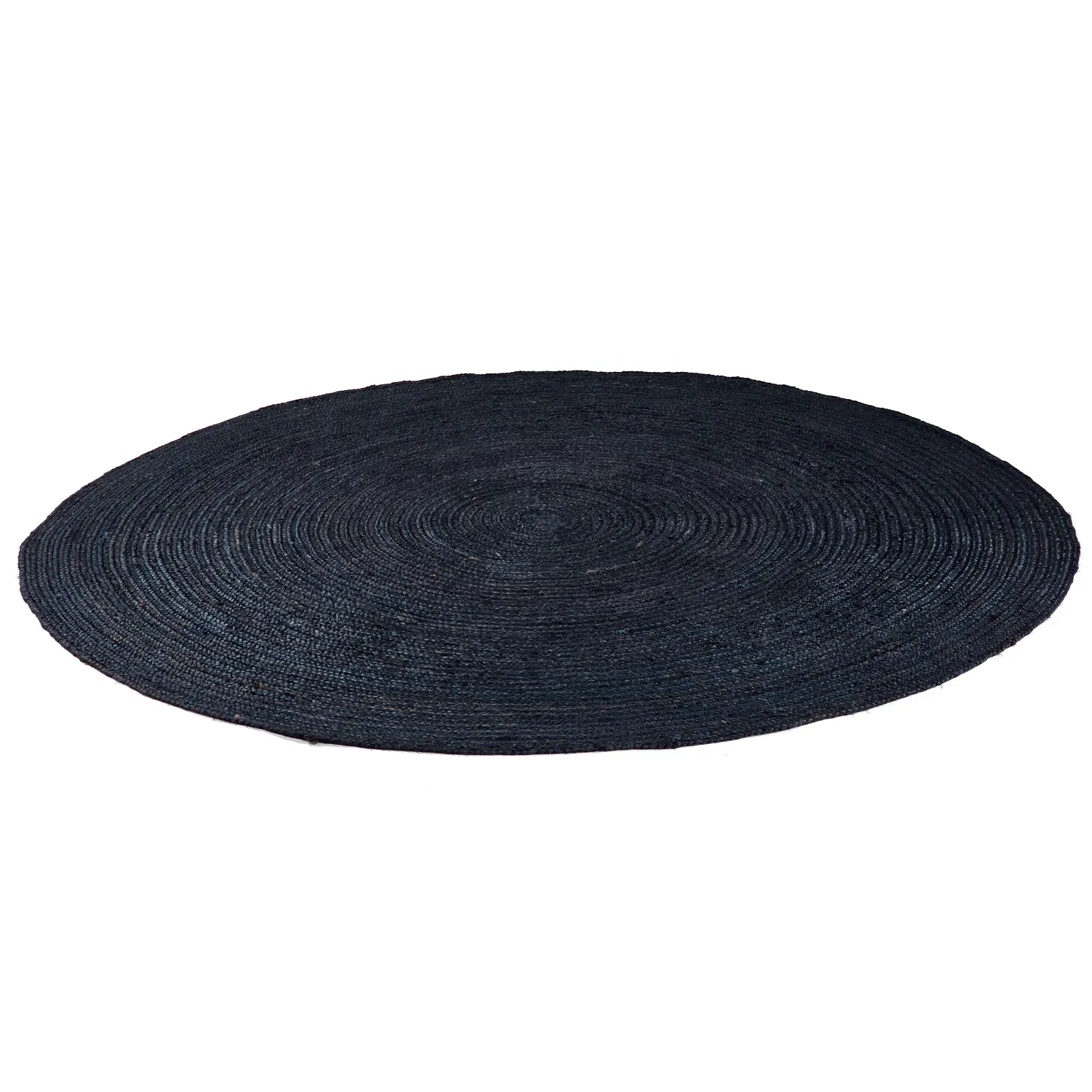 Rond jute vloerkleed - Amasia (donkerblauw)