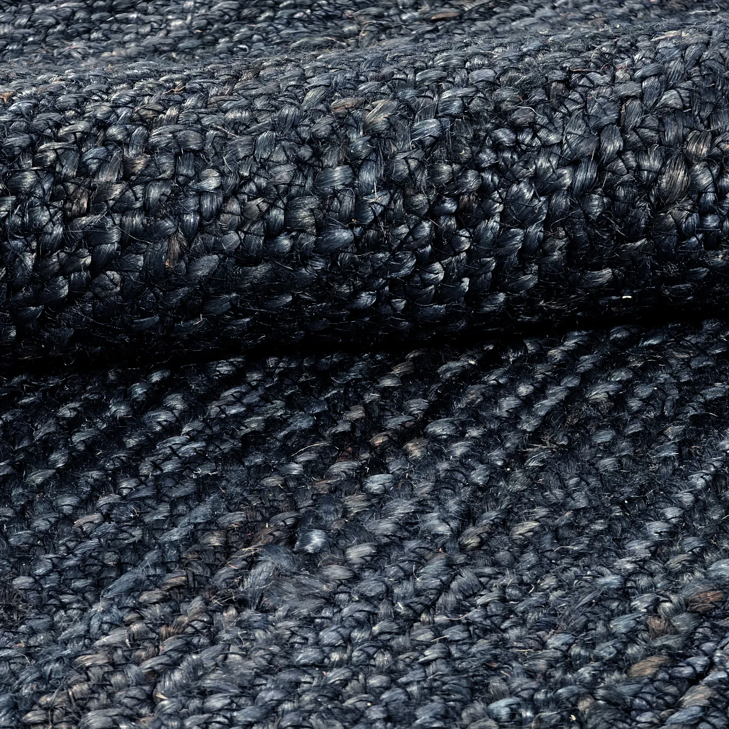 Jute-vloerkleed - Amasia (donkerblauw)