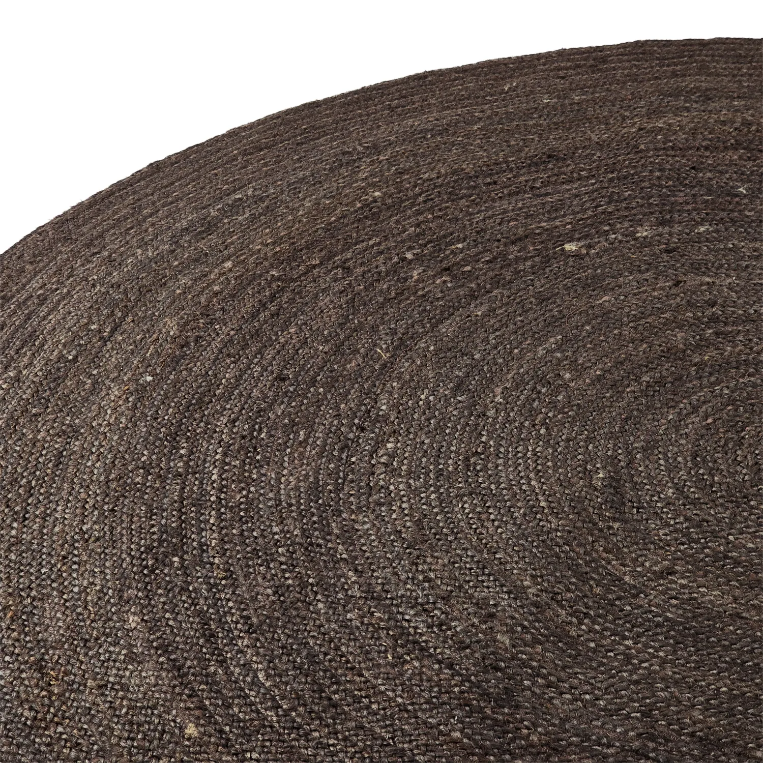 Rond jute vloerkleed - Amasia (donker taupe)