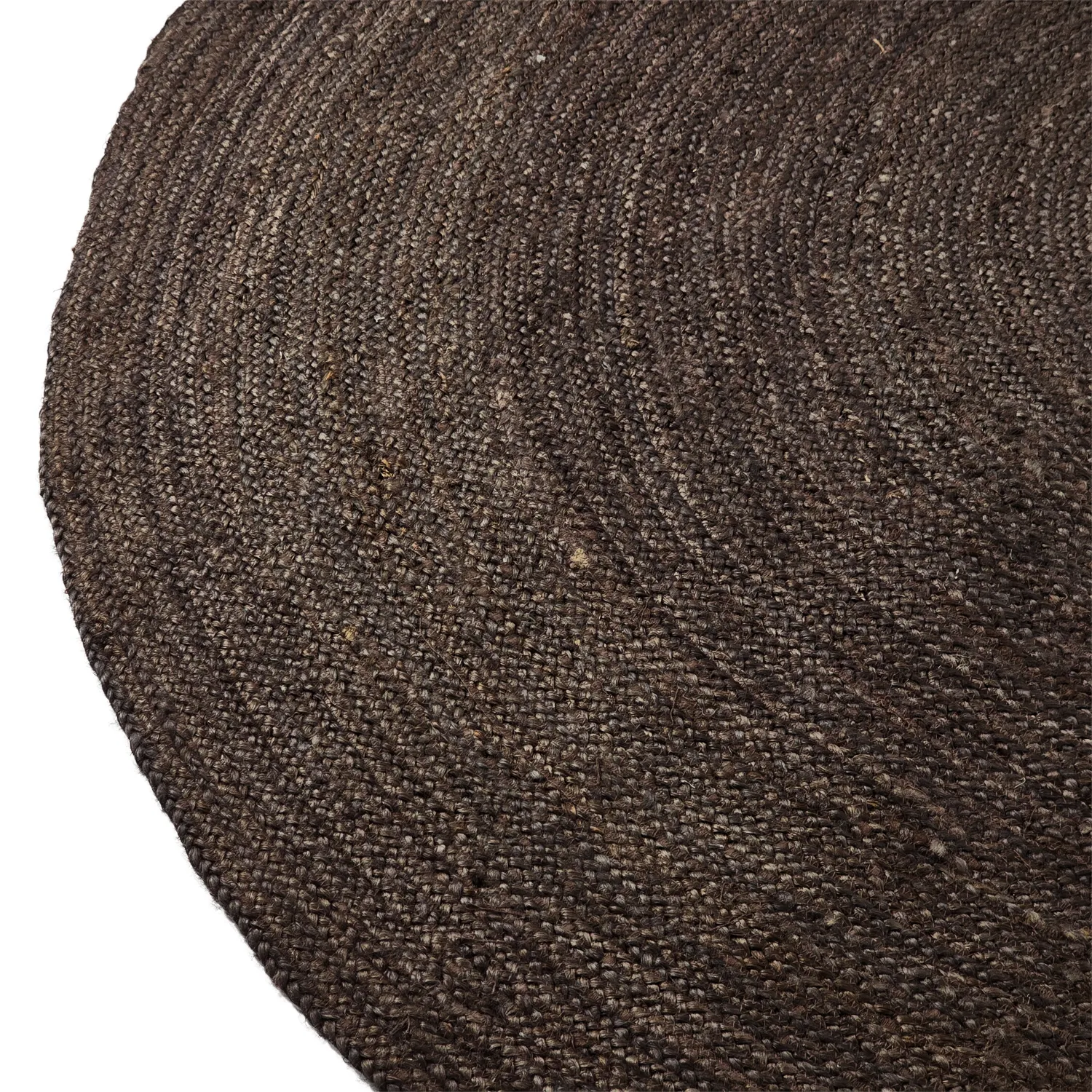 Rond jute vloerkleed - Amasia (donker taupe)
