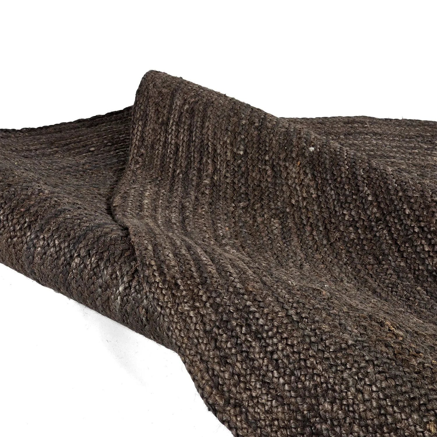 Rond jute vloerkleed - Amasia (donker taupe)