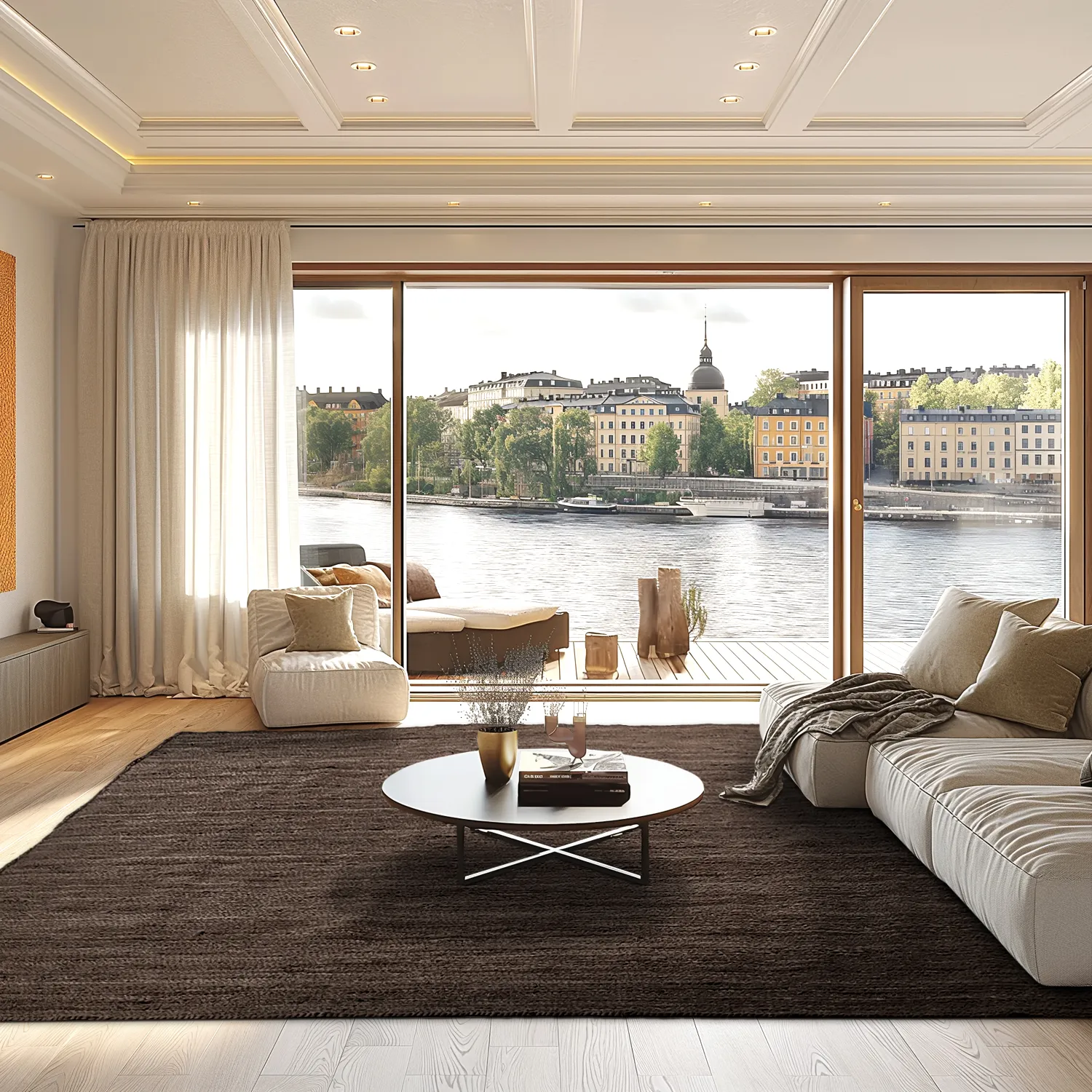 Jute-vloerkleed - Amasia (donker taupe)