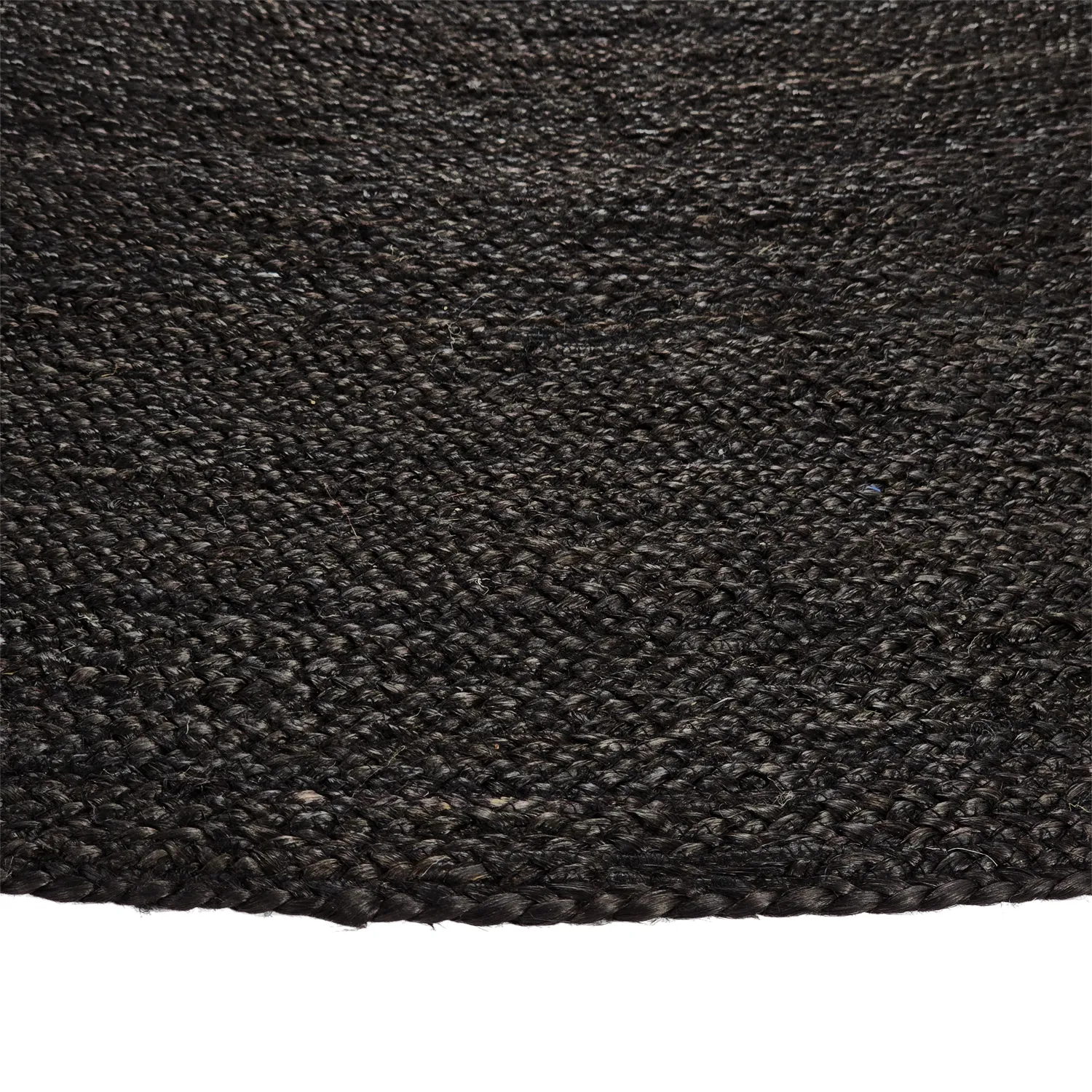 Rond jute vloerkleed - Amasia (zwart)