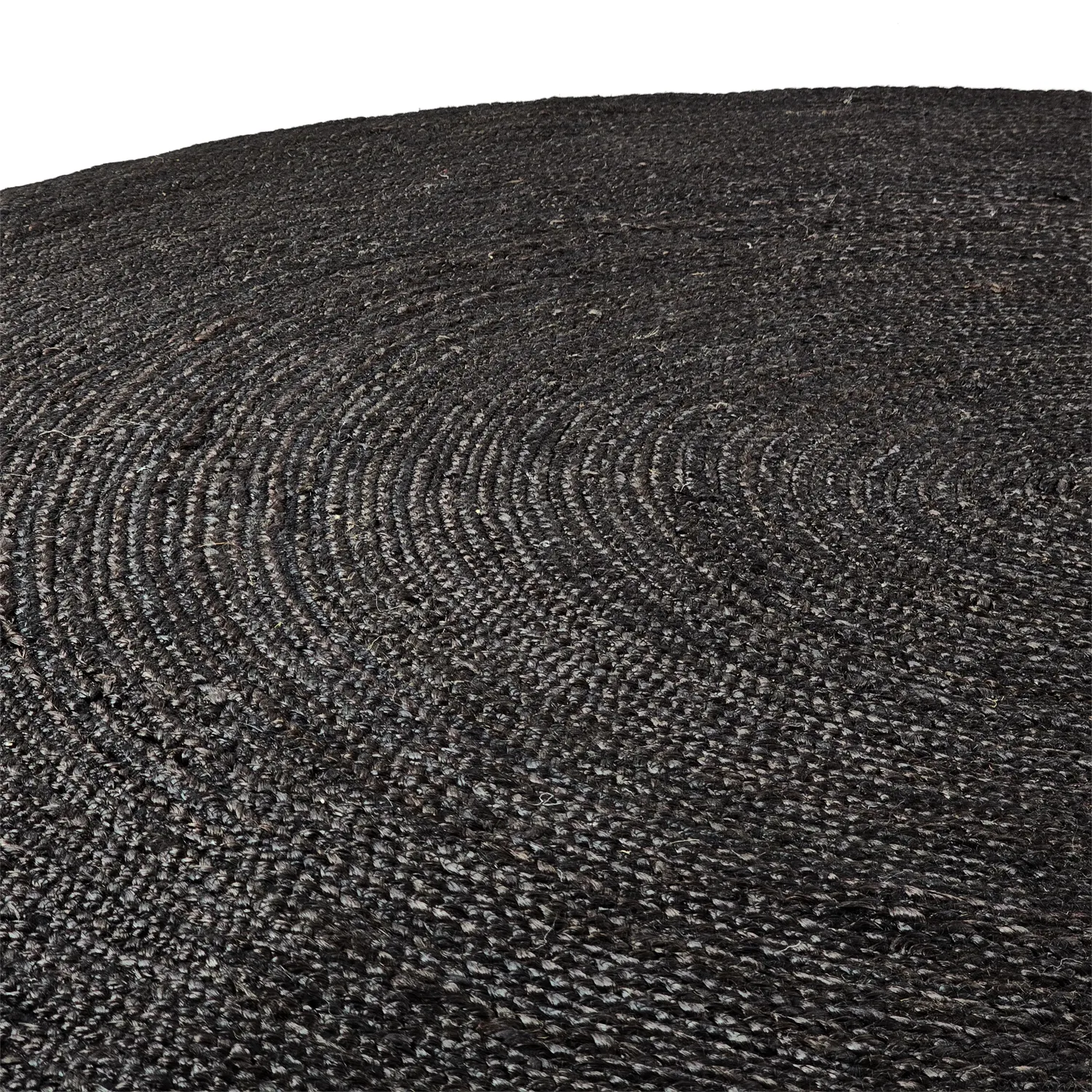 Rond jute vloerkleed - Amasia (zwart)