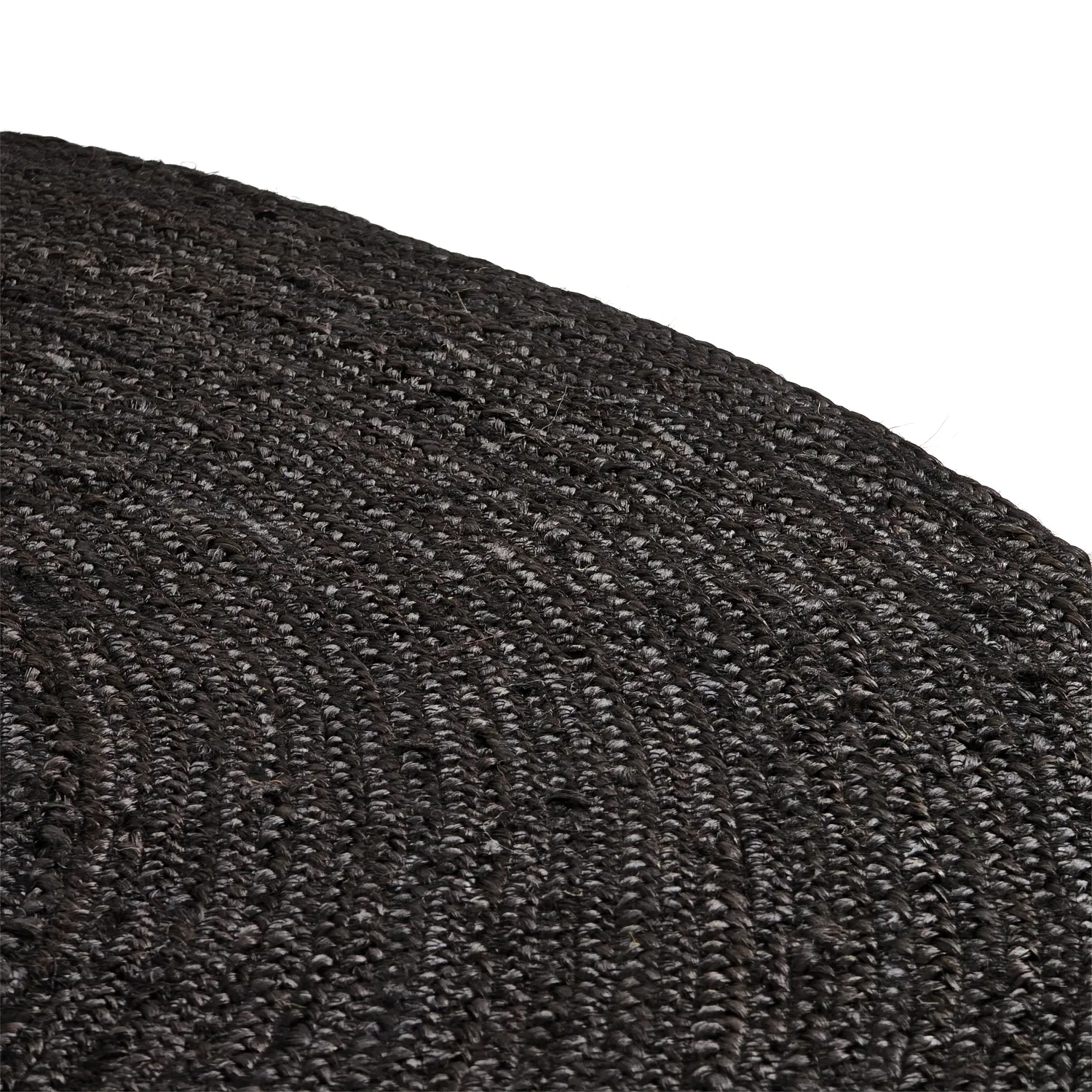 Rond jute vloerkleed - Amasia (zwart)