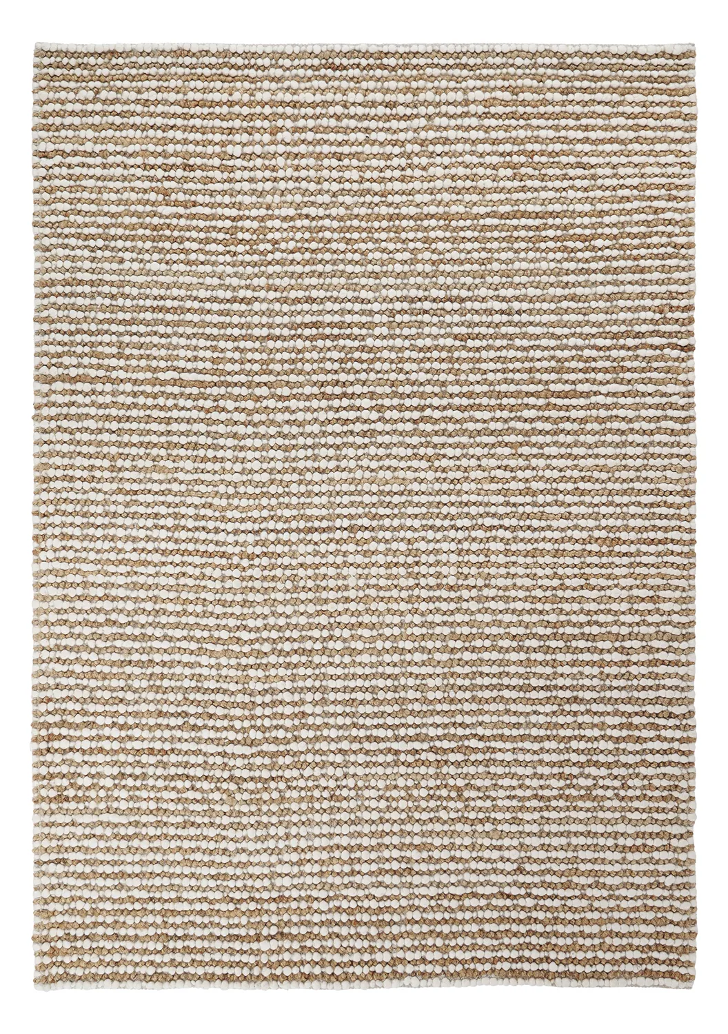 Jute-vloerkleed - Bally Jute/wool Bubble (natuur/wit)