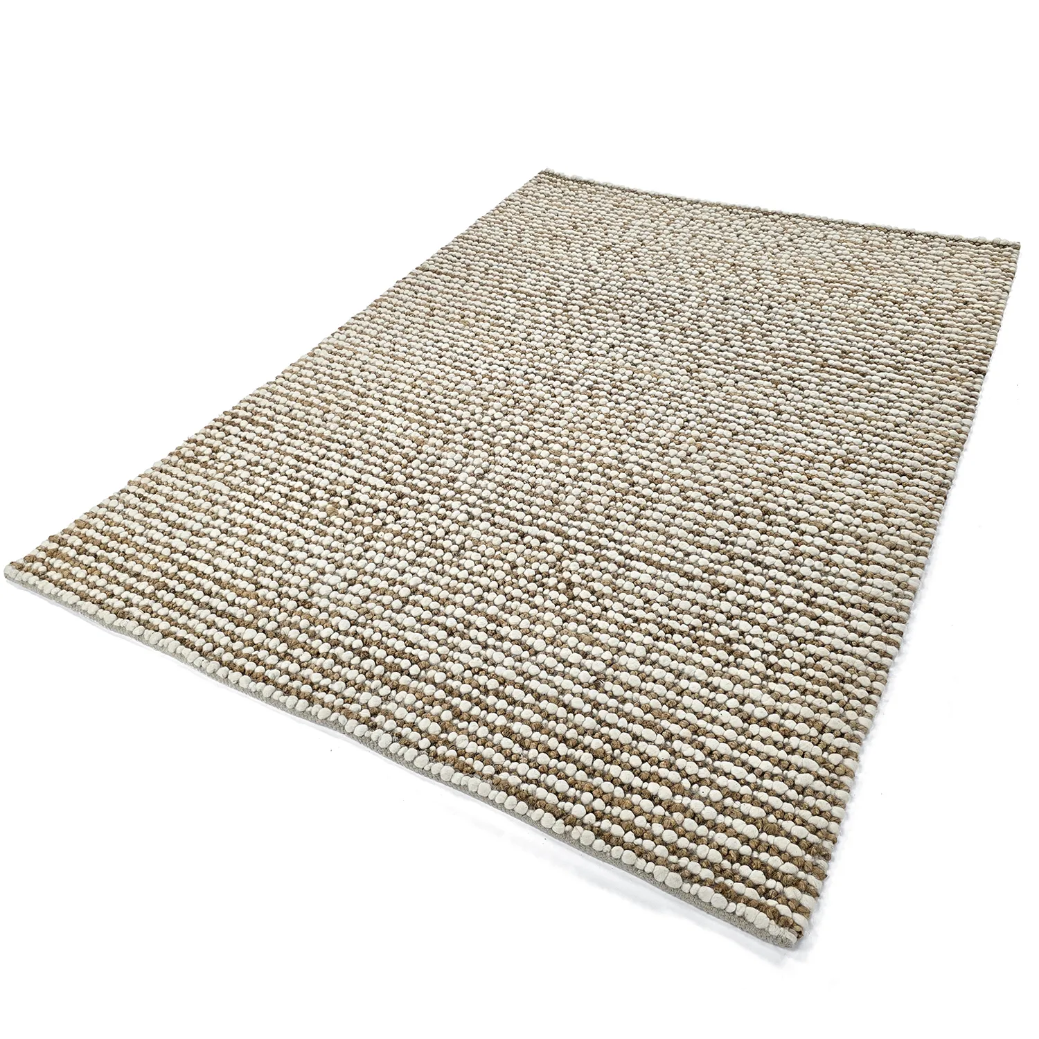 Jute-vloerkleed - Bally Jute/wool Bubble (natuur/wit)