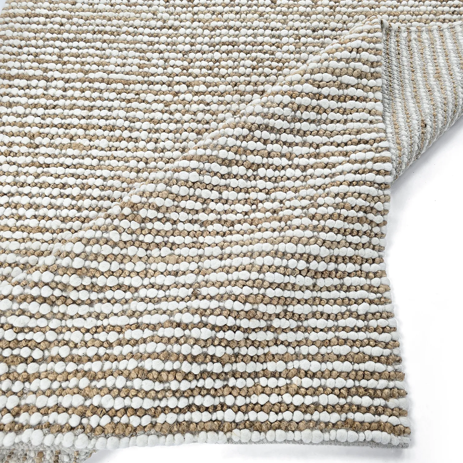 Jute-vloerkleed - Bally Jute/wool Bubble (natuur/wit)