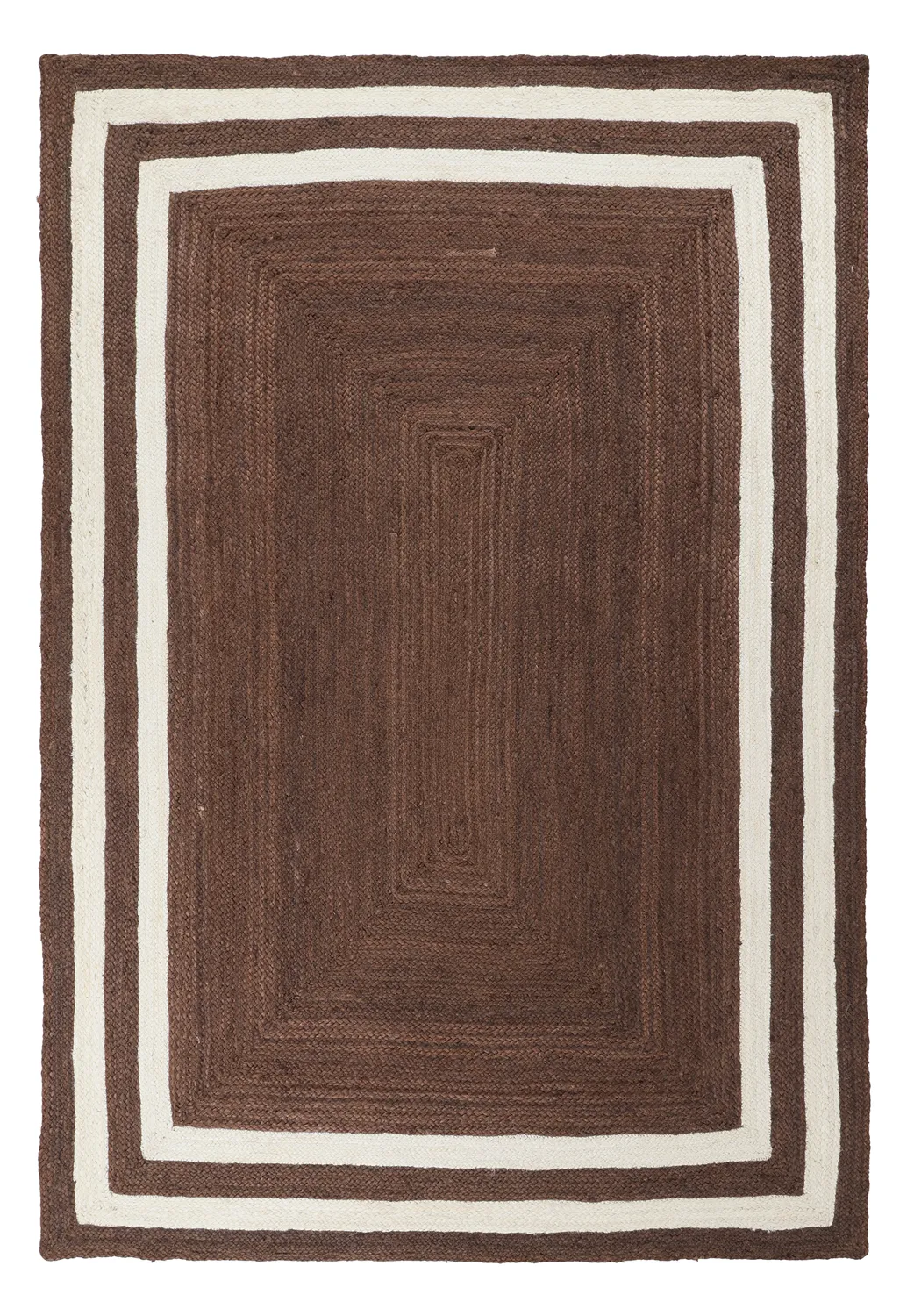 Jute-vloerkleed - Jessore (bruin/wit)