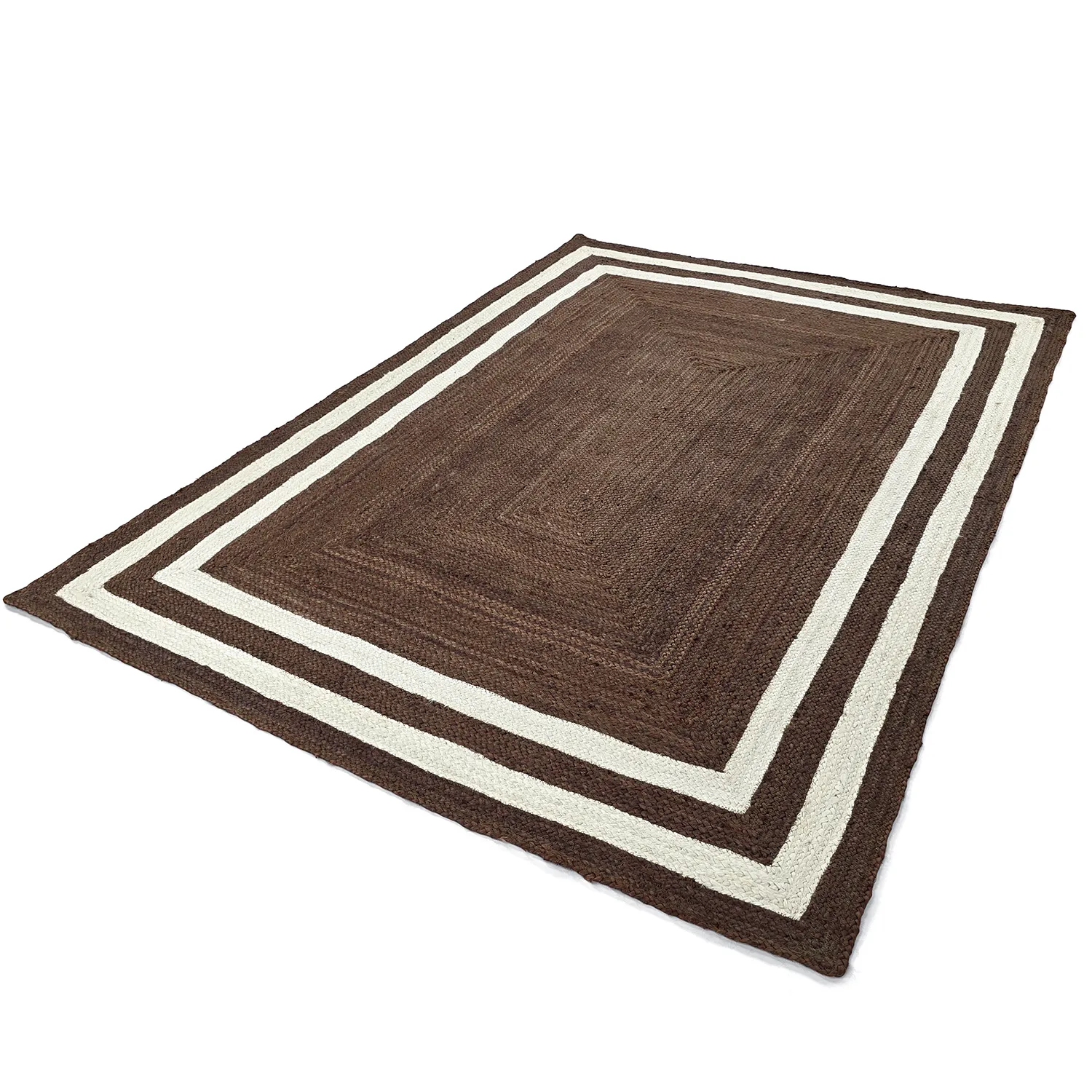 Jute-vloerkleed - Jessore (bruin/wit)