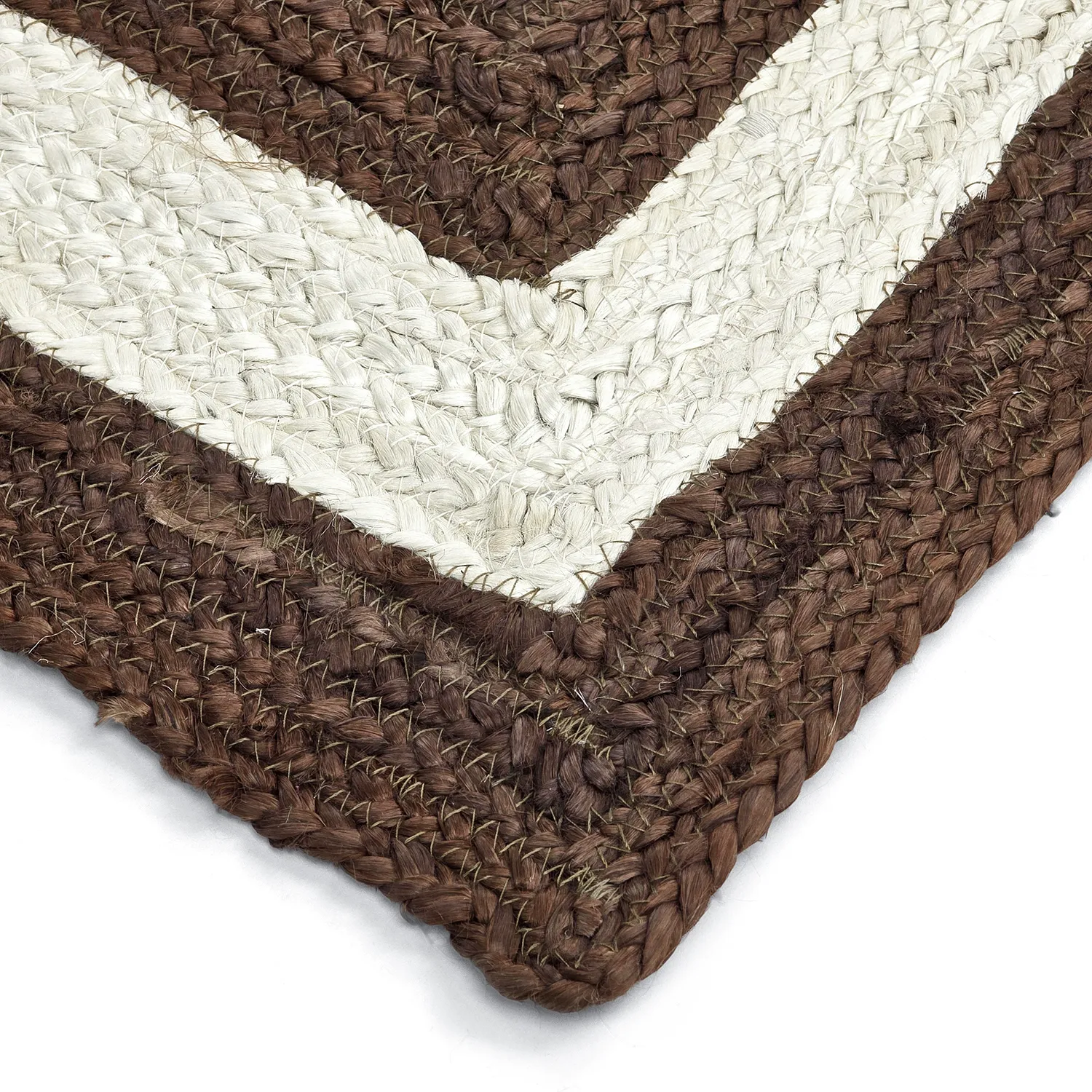 Jute-vloerkleed - Jessore (bruin/wit)