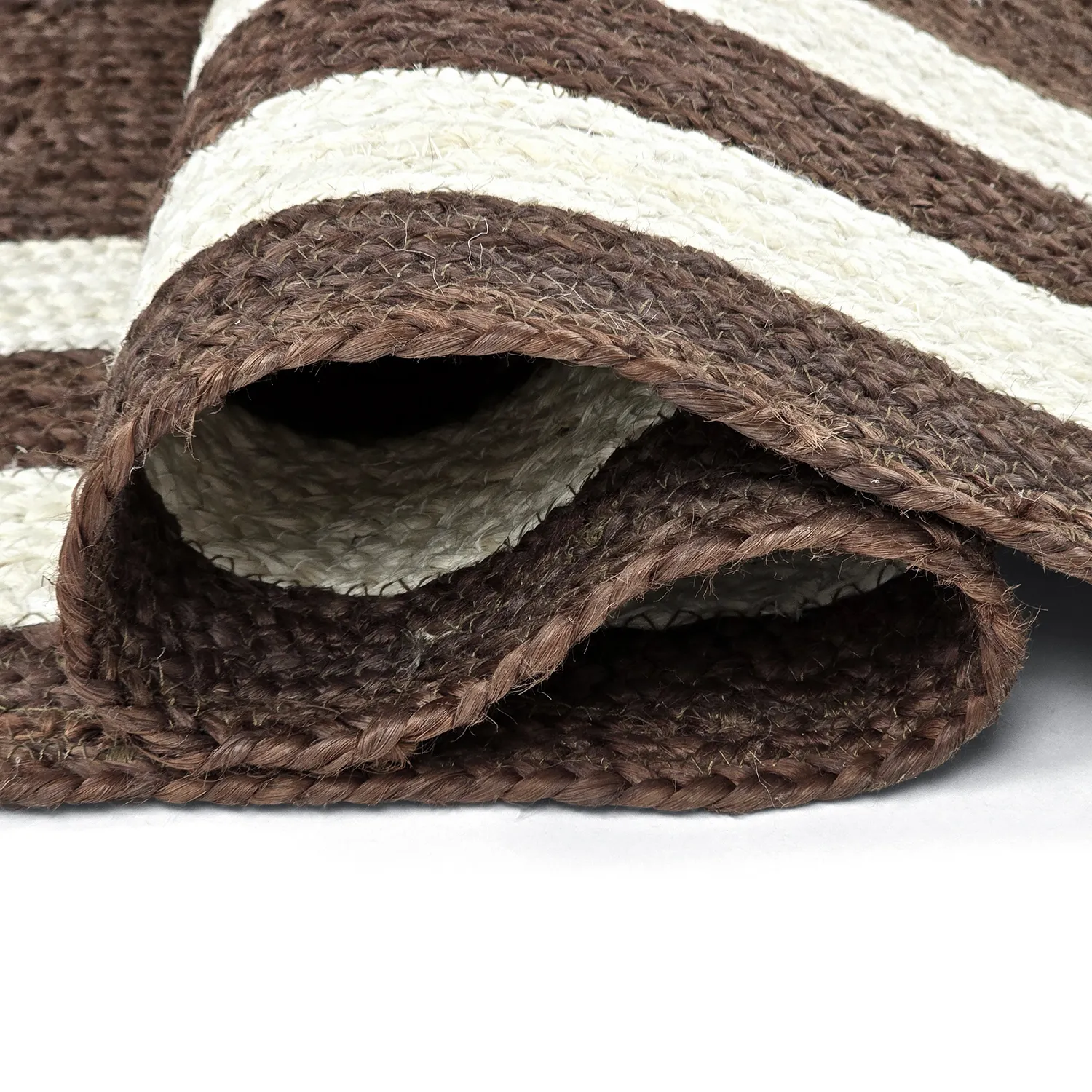Jute-vloerkleed - Jessore (bruin/wit)