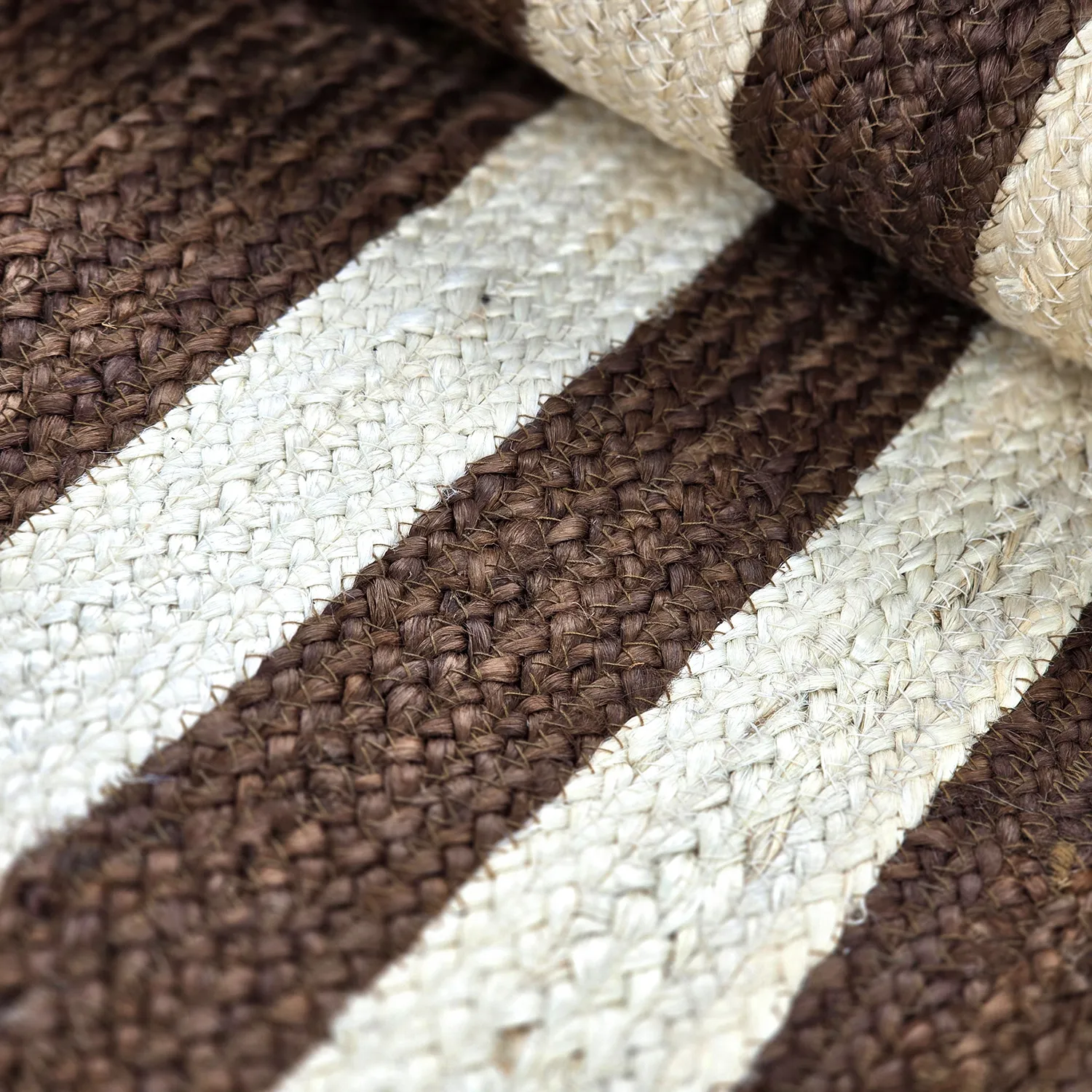 Jute-vloerkleed - Jessore (bruin/wit)