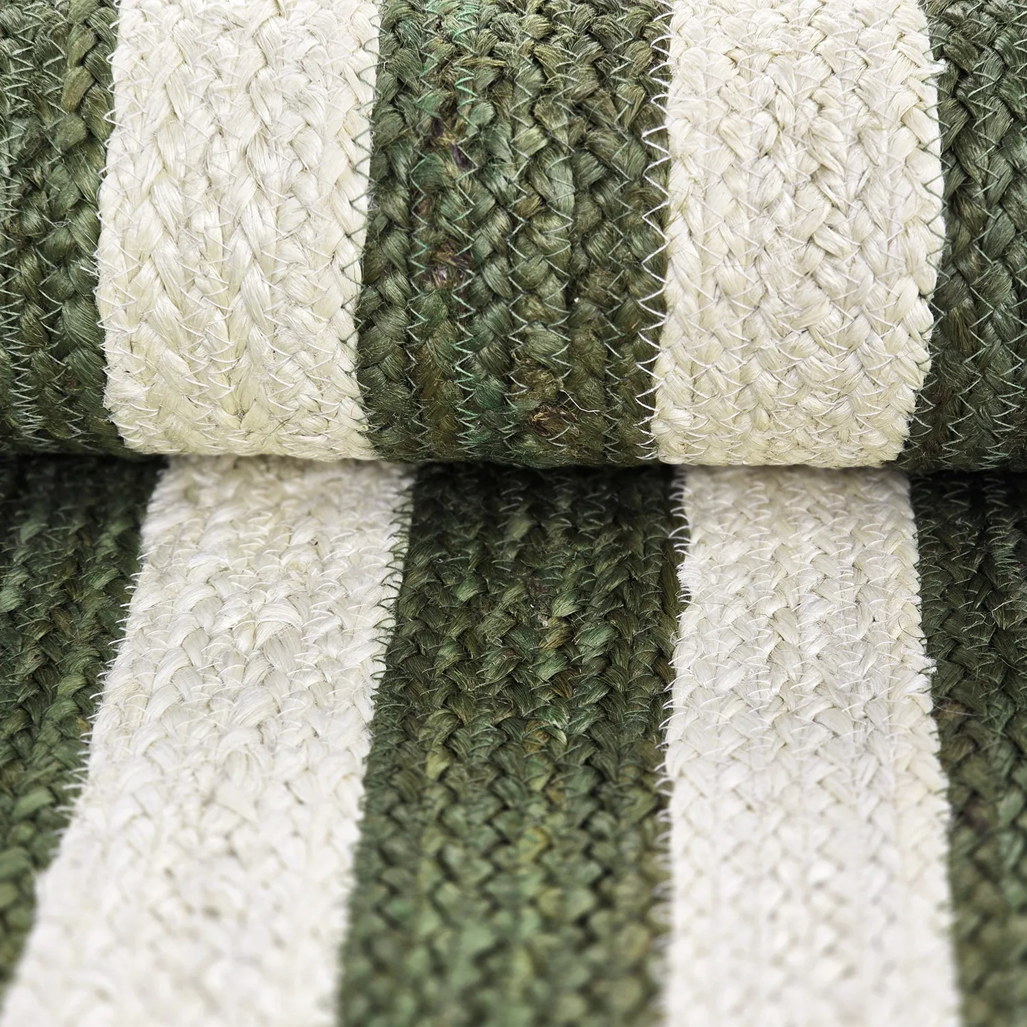 Jute-vloerkleed - Jessore (militair groen/wit)