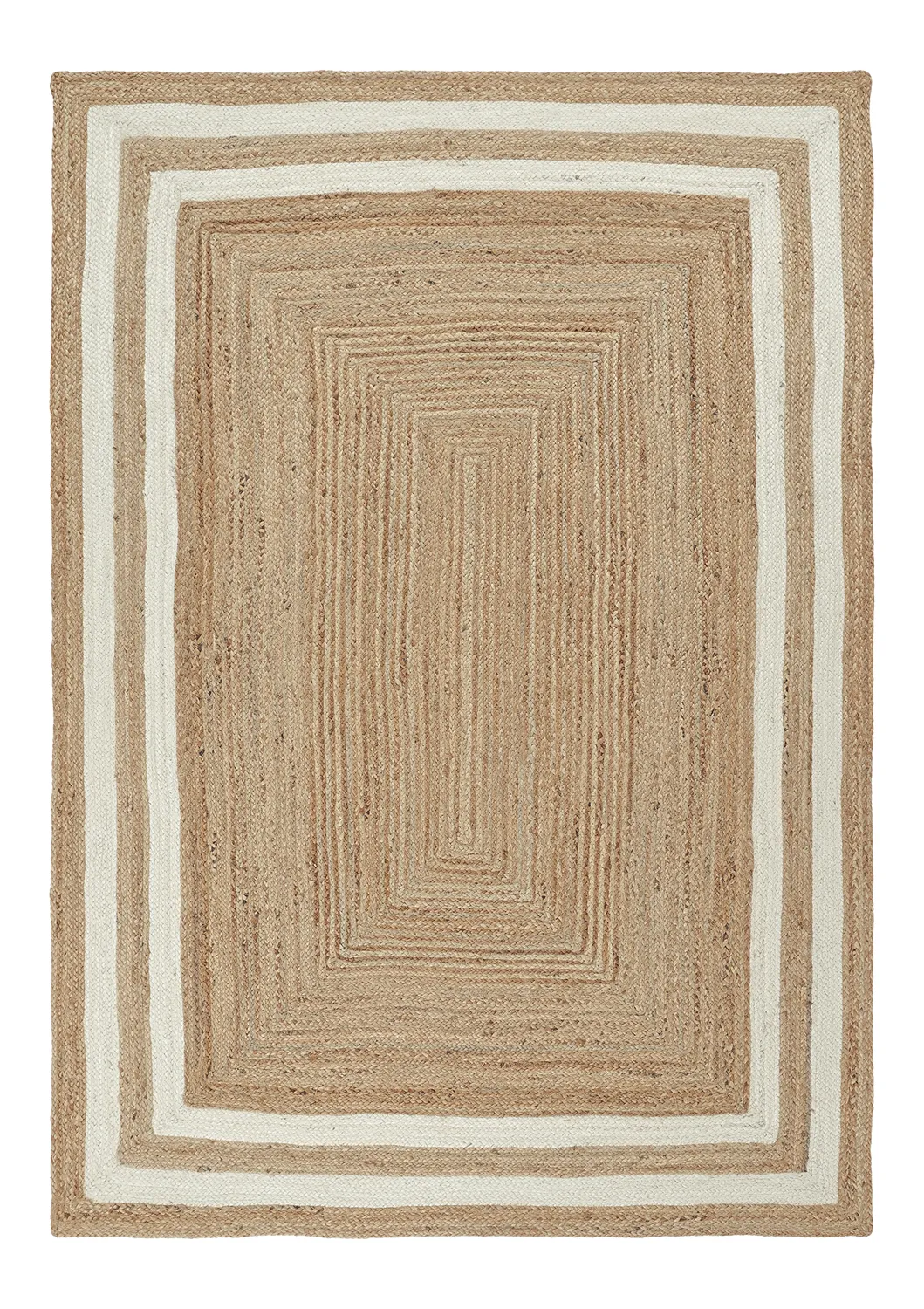 Jute-vloerkleed - Jessore (natuur/wit)