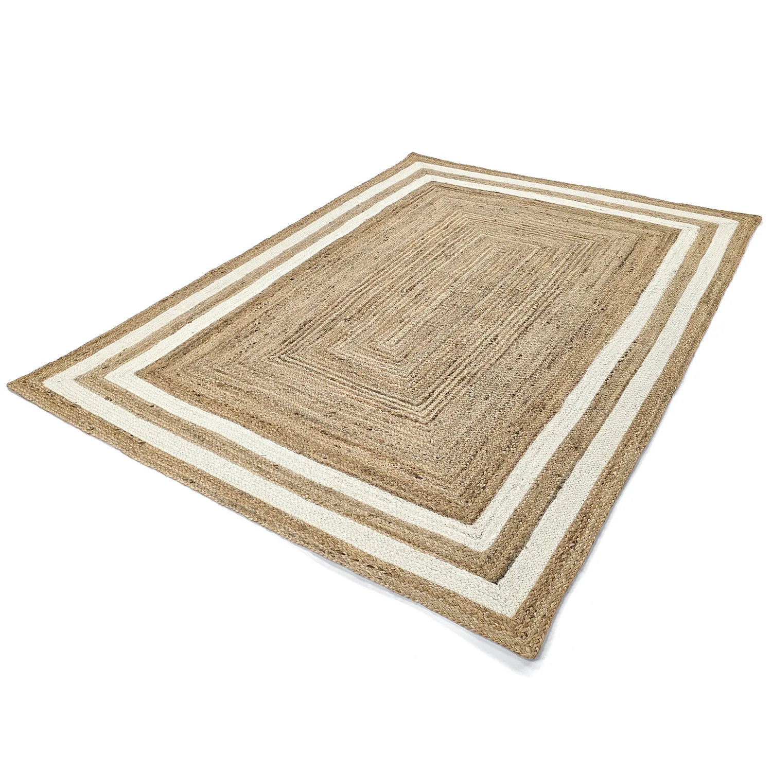 Jute-vloerkleed - Jessore (natuur/wit)