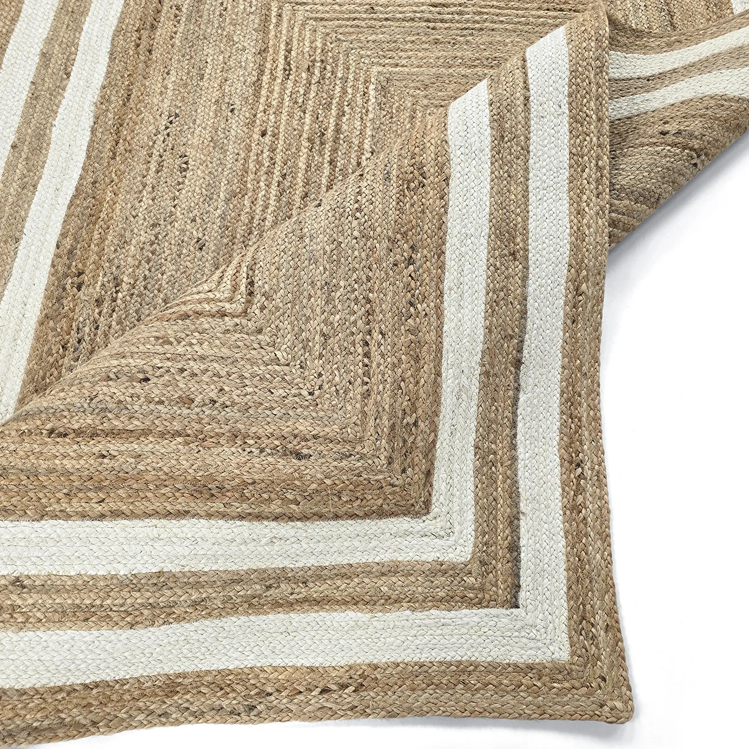 Jute-vloerkleed - Jessore (natuur/wit)