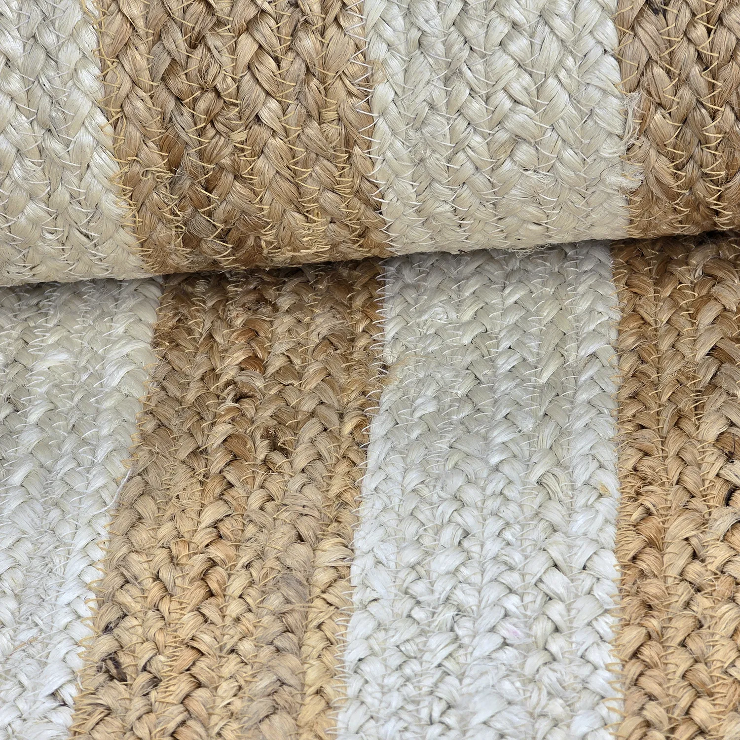 Jute-vloerkleed - Jessore (natuur/wit)