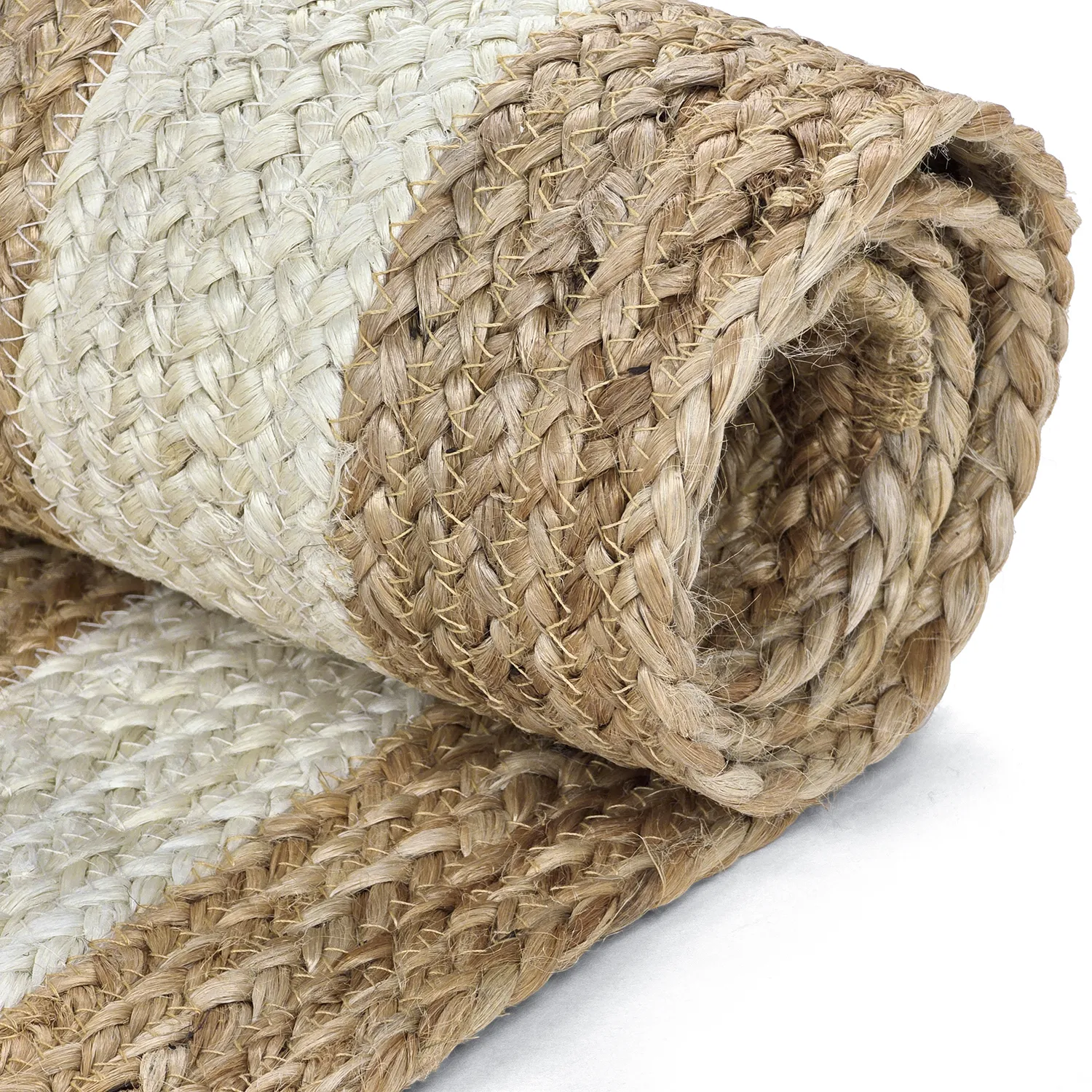 Jute-vloerkleed - Jessore (natuur/wit)