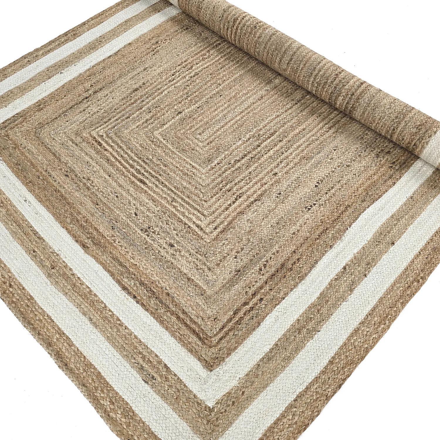 Jute-vloerkleed - Jessore (natuur/wit)