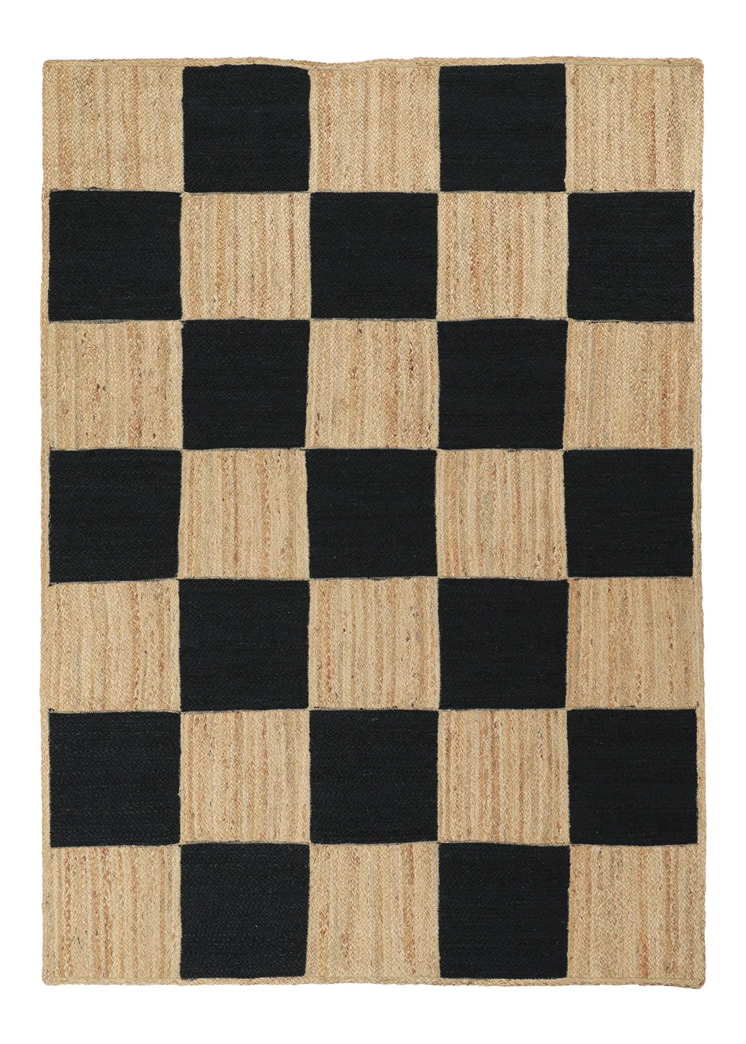 Jute-vloerkleed - Khulna (natuurlijk/zwart)