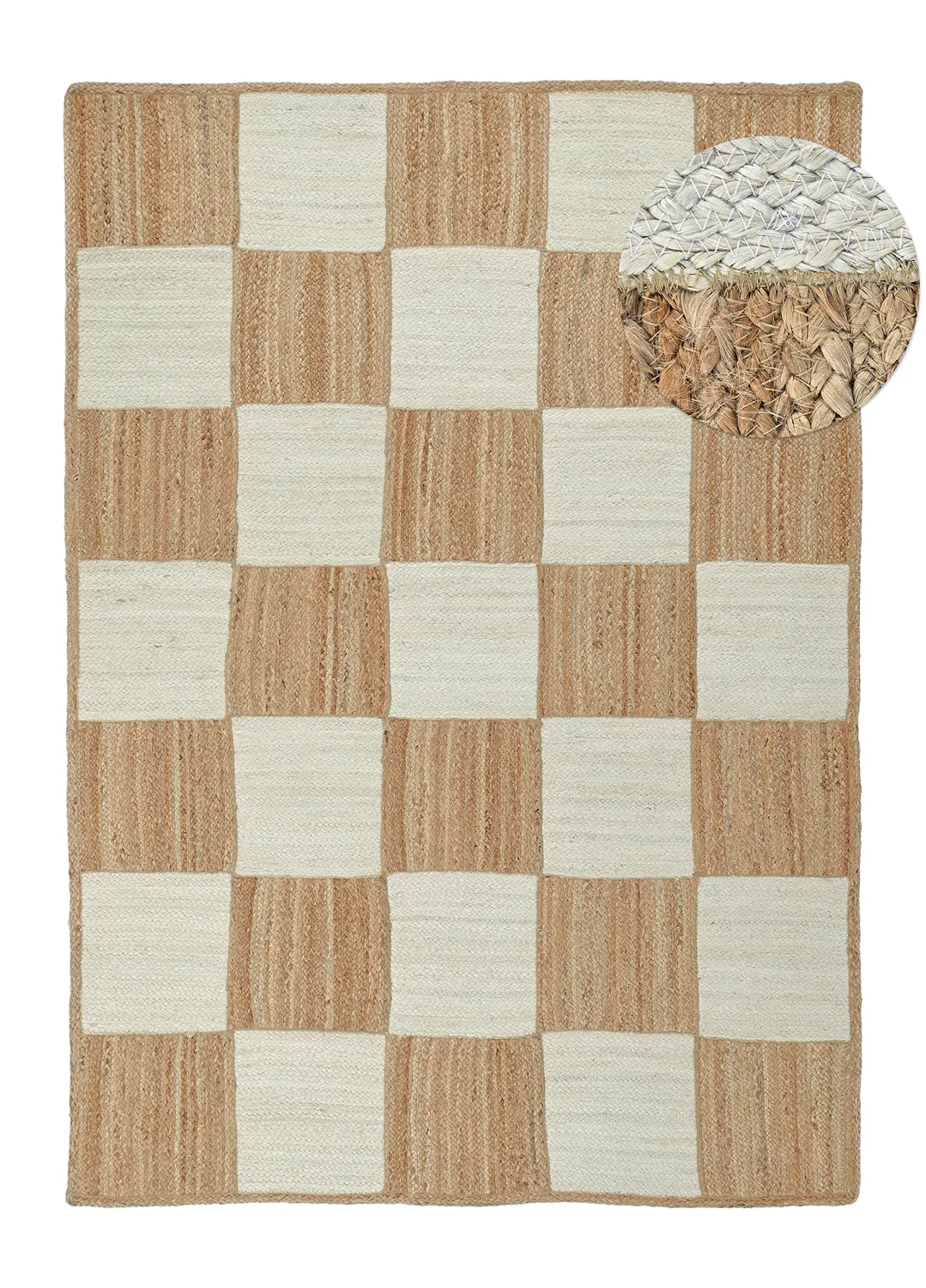 Jute-vloerkleed - Khulna (natuur/wit)