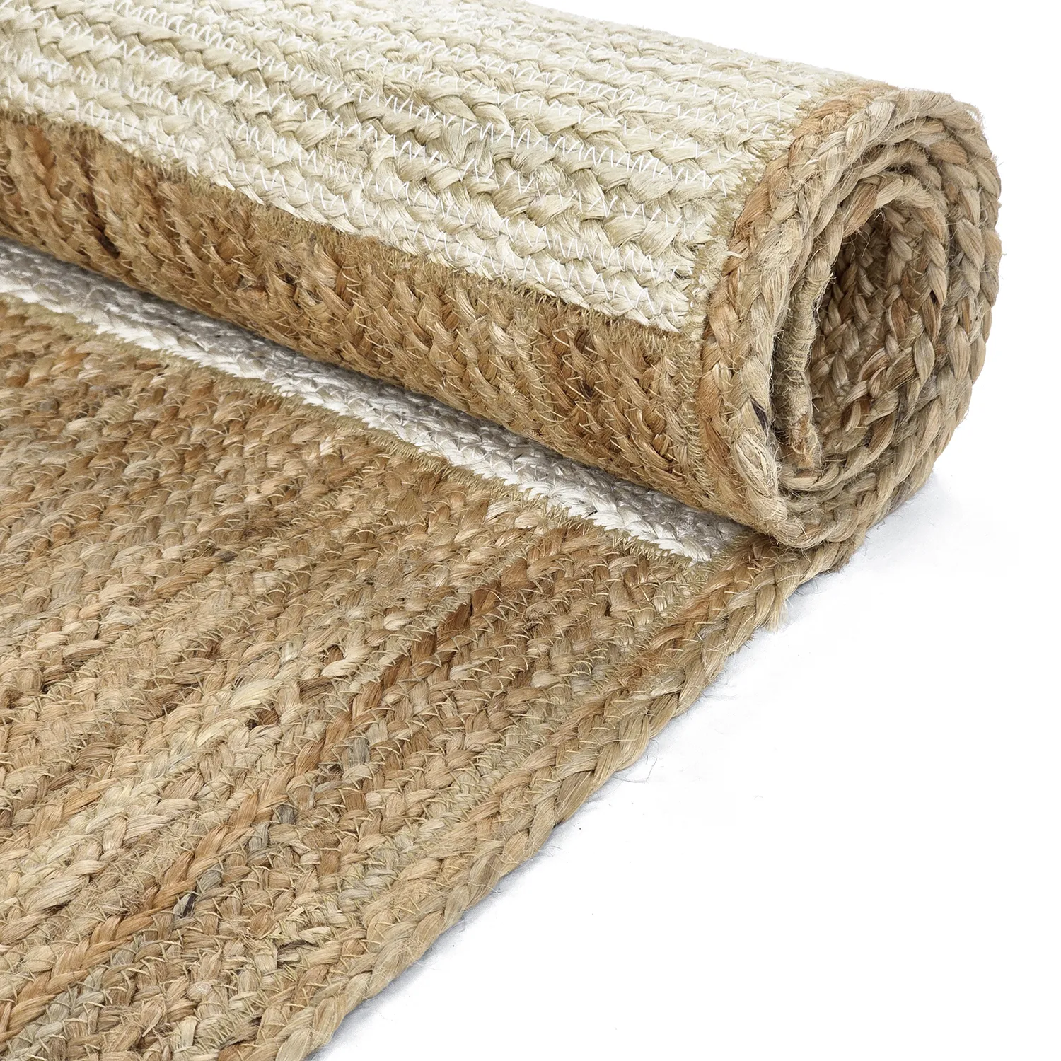 Jute-vloerkleed - Khulna (natuur/wit)