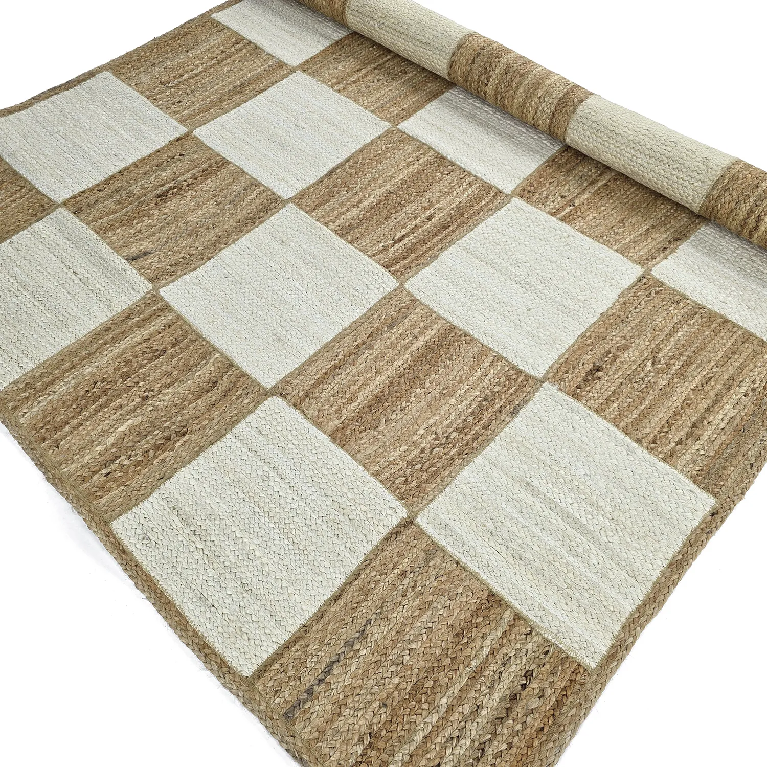 Jute-vloerkleed - Khulna (natuur/wit)