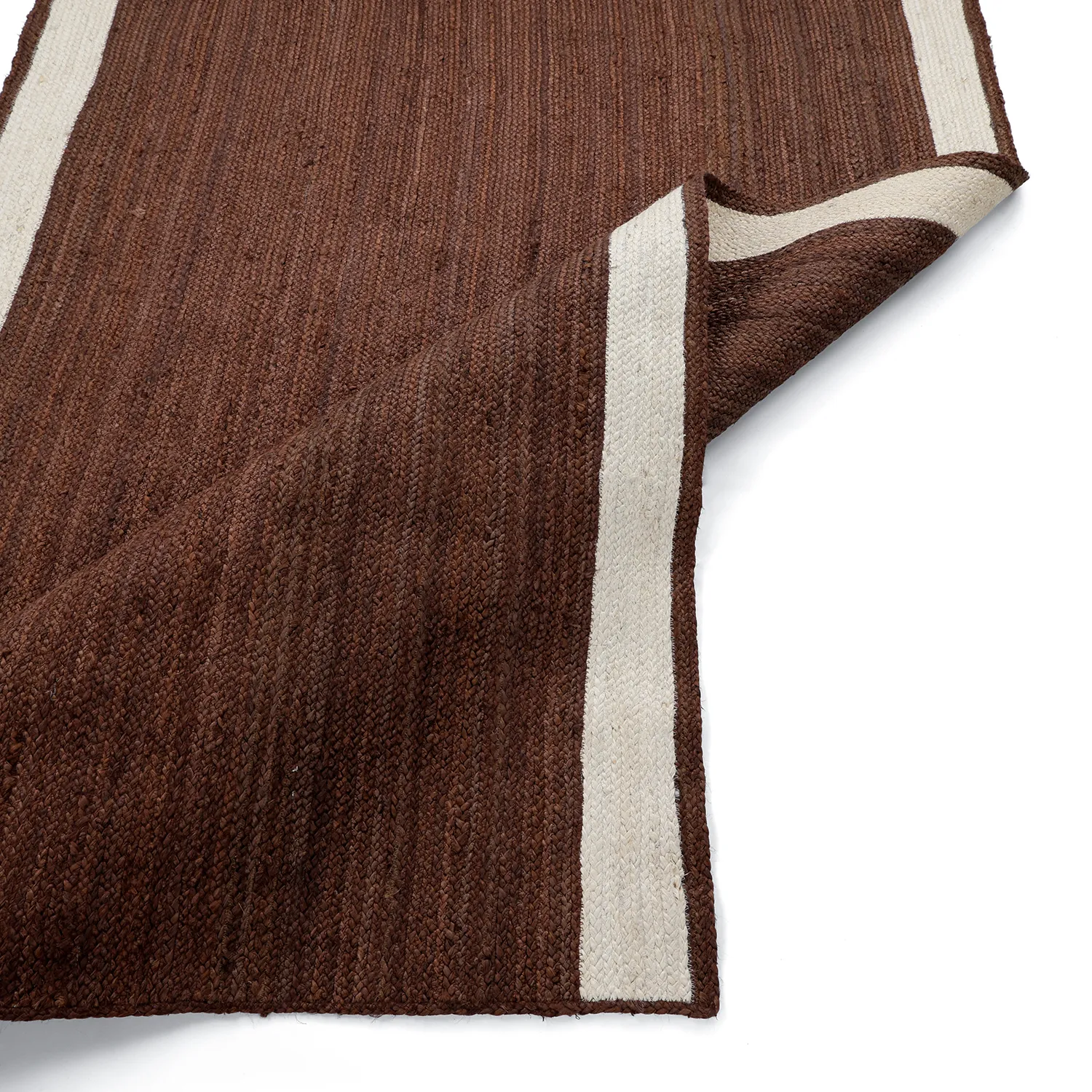 Jute-vloerkleed - Senaki (bruin/wit)